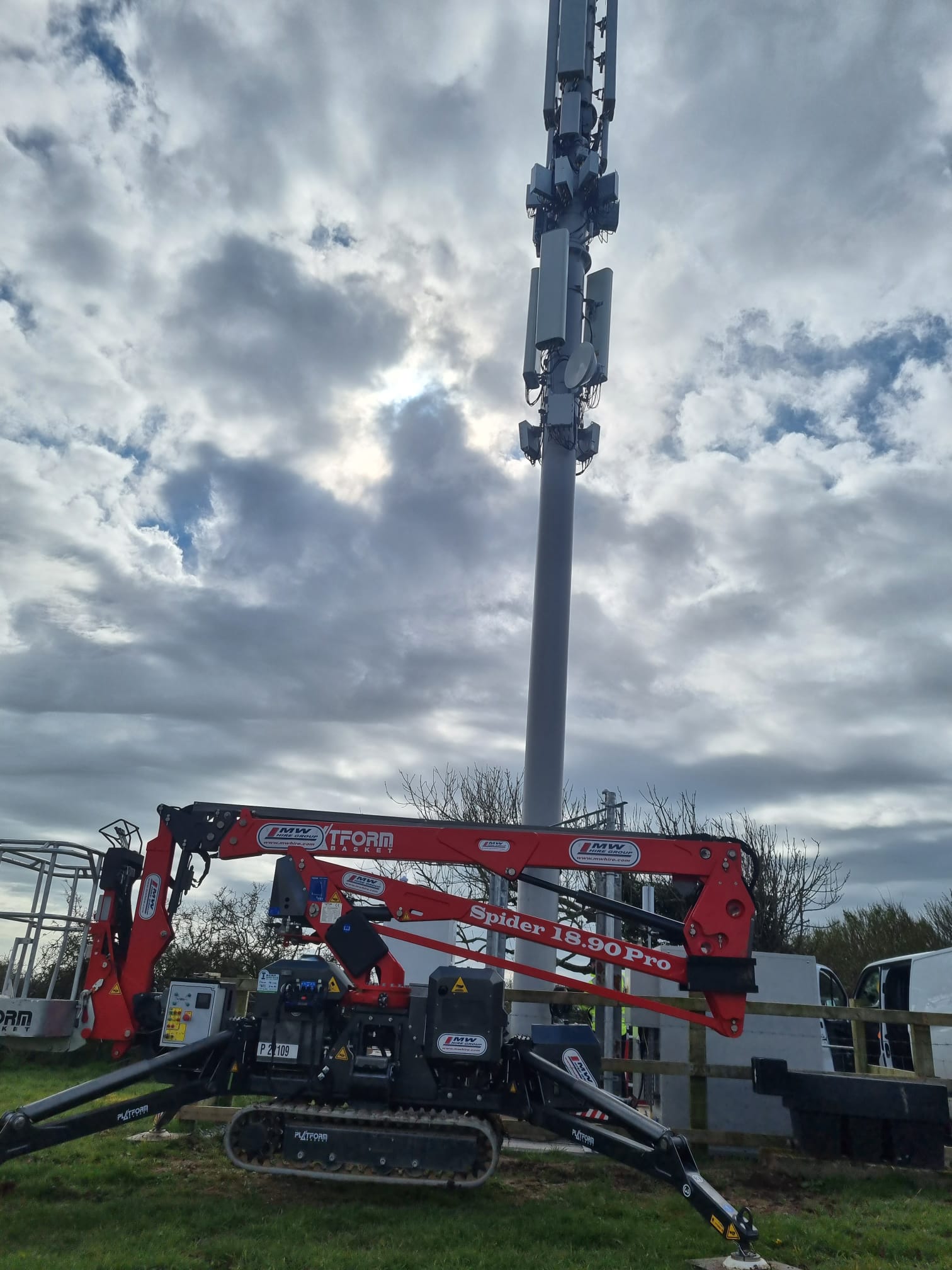 Spider Lift out on site in Wexford