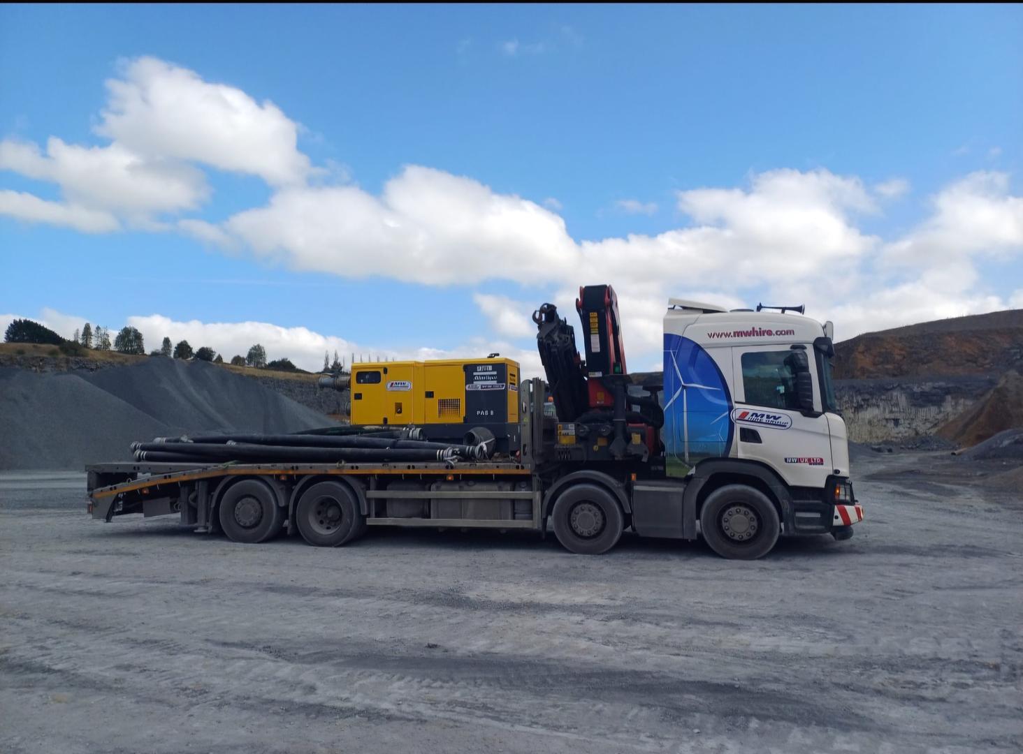 8" Atlas Copco Pump heading into a rental project