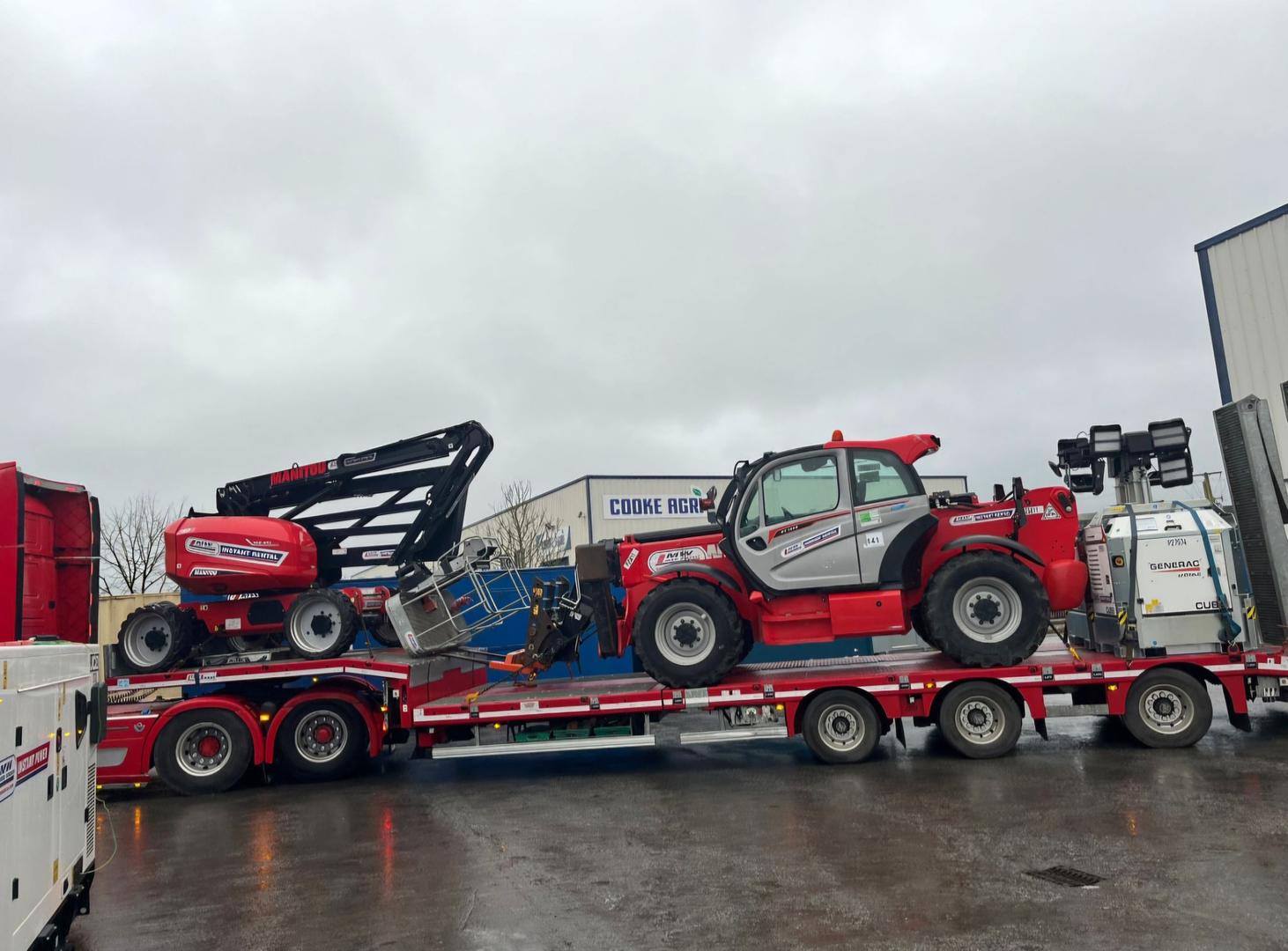 Manitou MEWP & 1440 plus 2 Hybrid Lighting Toweres loaded for a  project
