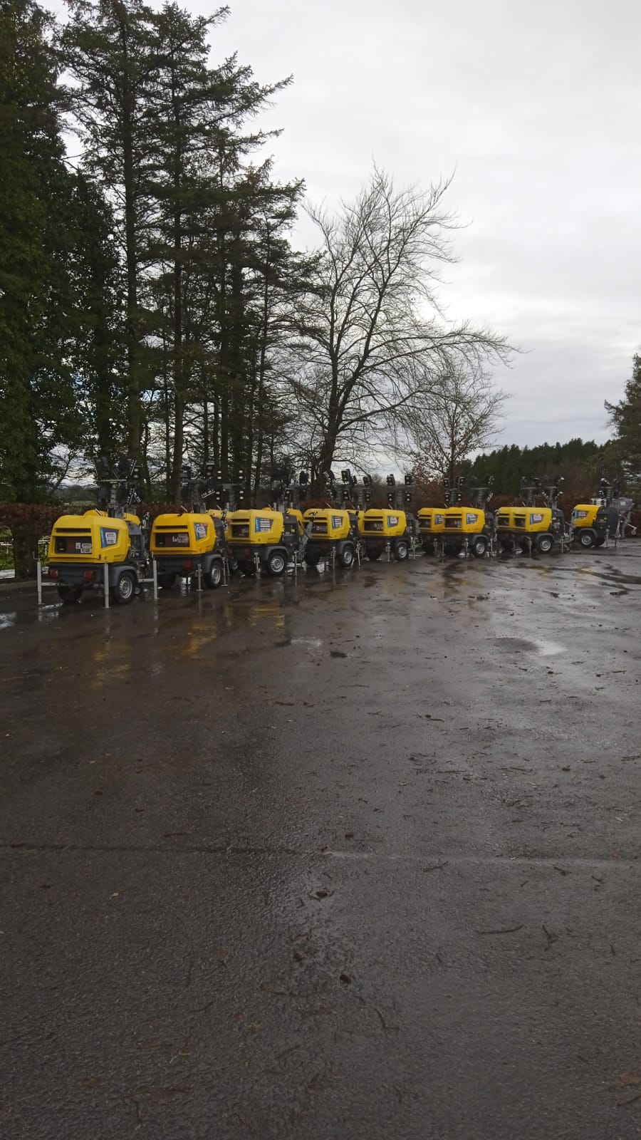 Load of Lighting Towers out on hire 