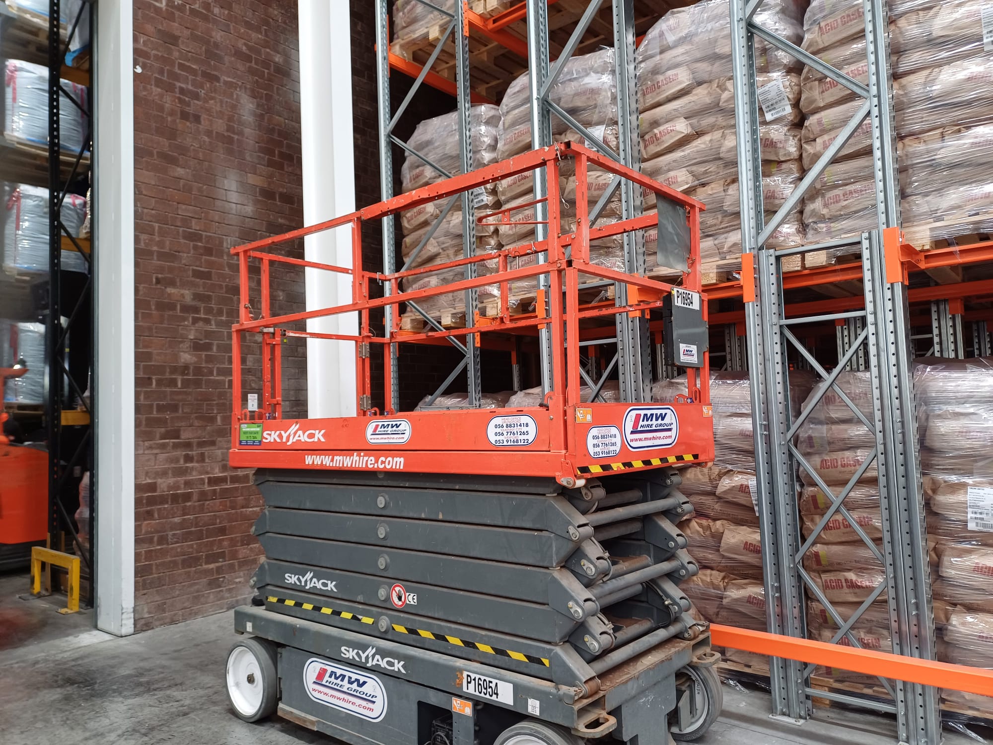 Sky jack SJ111 4740 Electric Scissors Lift delivered to rental job ex Kilkenny