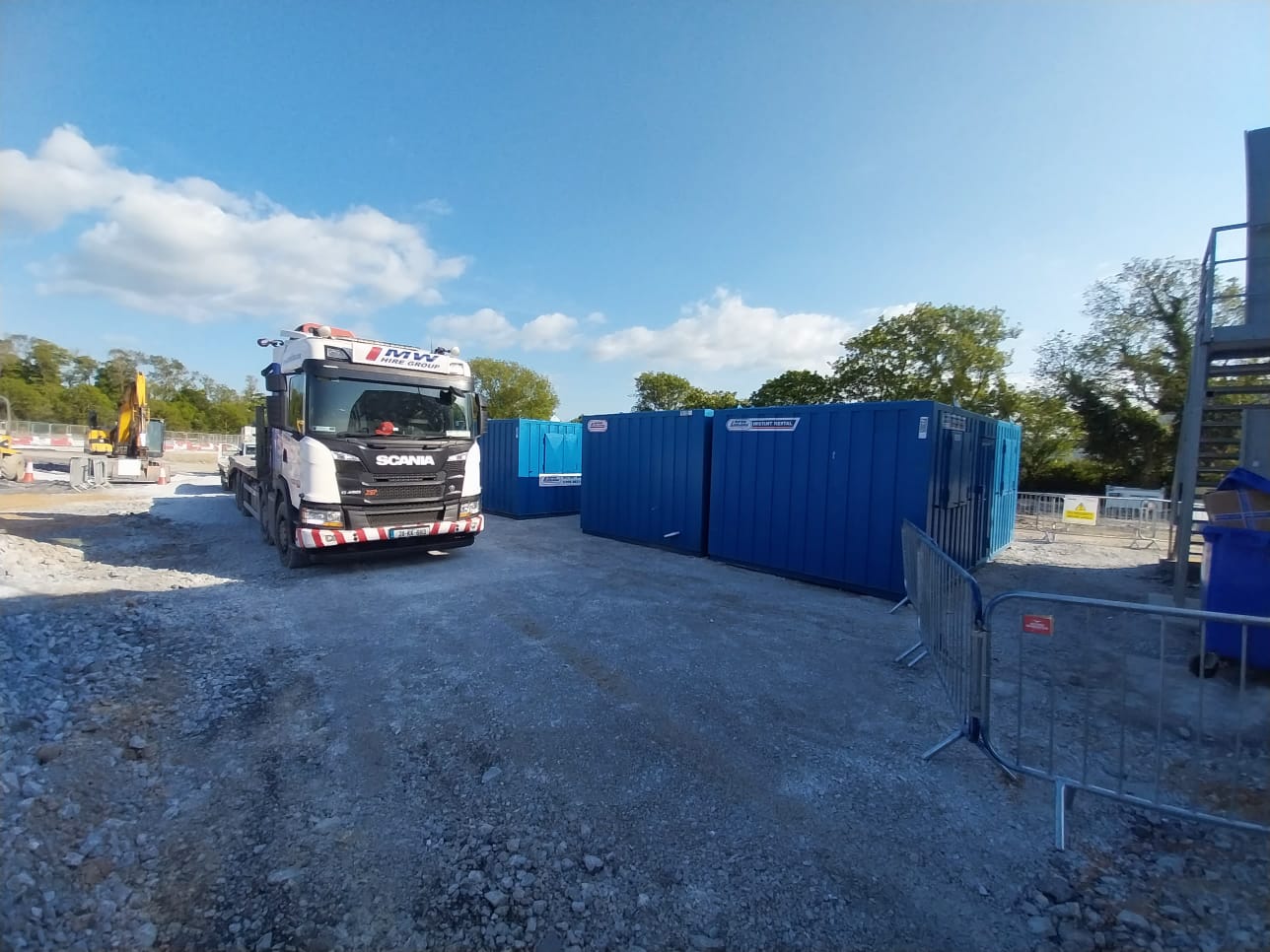 Welfare Units being delivered to a big project in Limerick