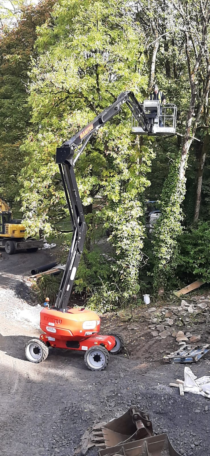 Manitou Boom lift on a site  