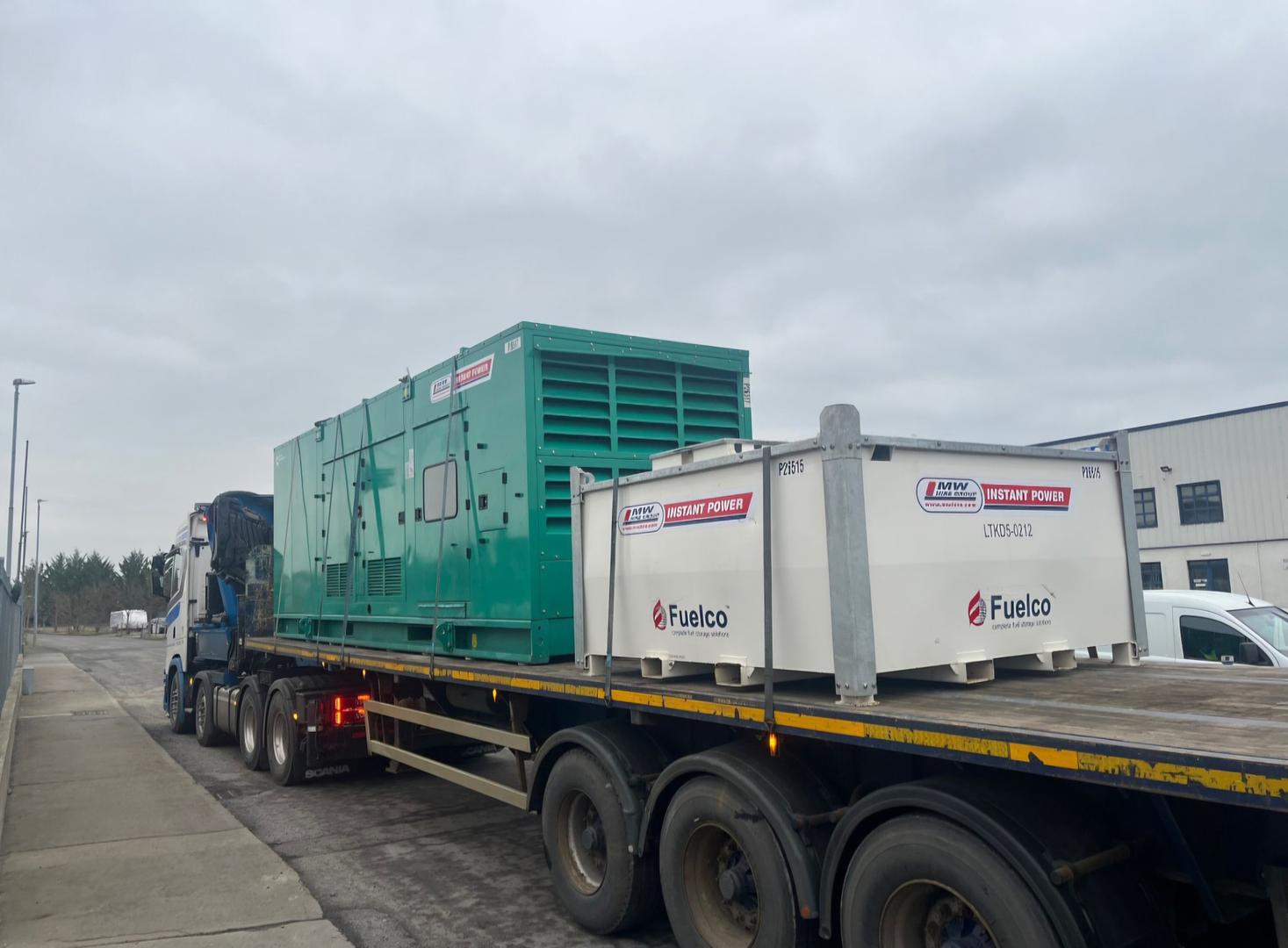 Cummins 1100 KVA & 5000 litre bunded fuel tank heading away SOLD