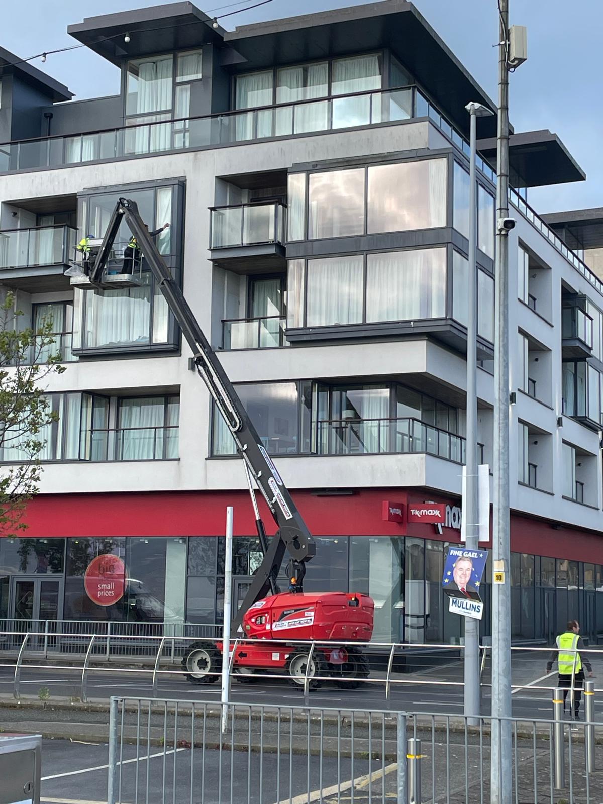 Manitou 220 TJ BOOM recently delivered to the Talbot Hotel Wexford for rental job ex Wexford