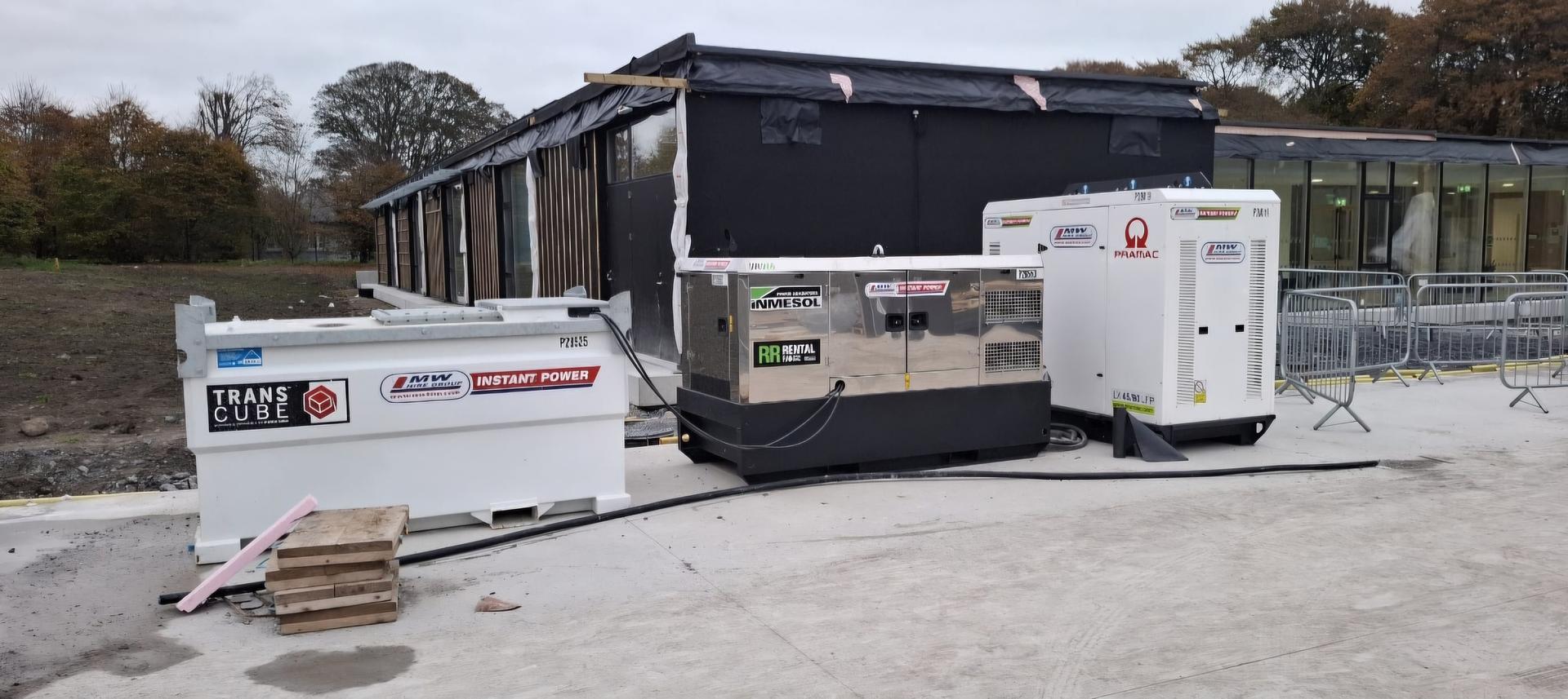 Pramac Battery Bank 45/80  # working on site along with more rental equipment