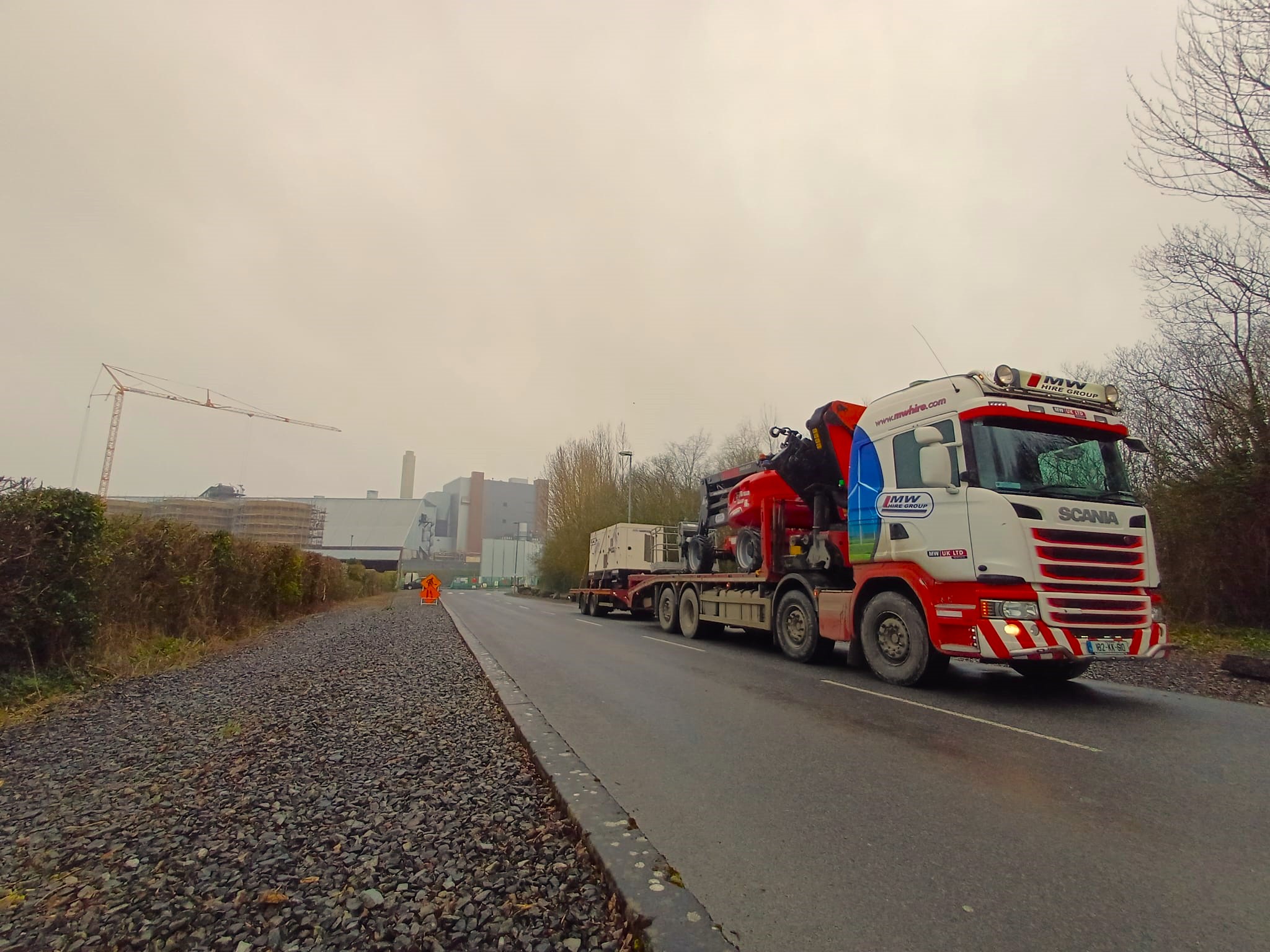 Manitou 160 ATJ and JCB Generator being delivered to a customer 
