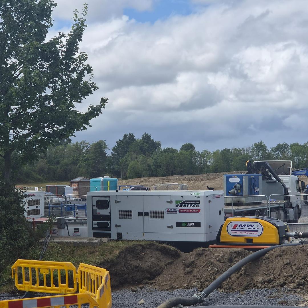 8" SPP Diesel PUMPS & 54 KW Submersible & Generators working on a project in Co Kildare 💪