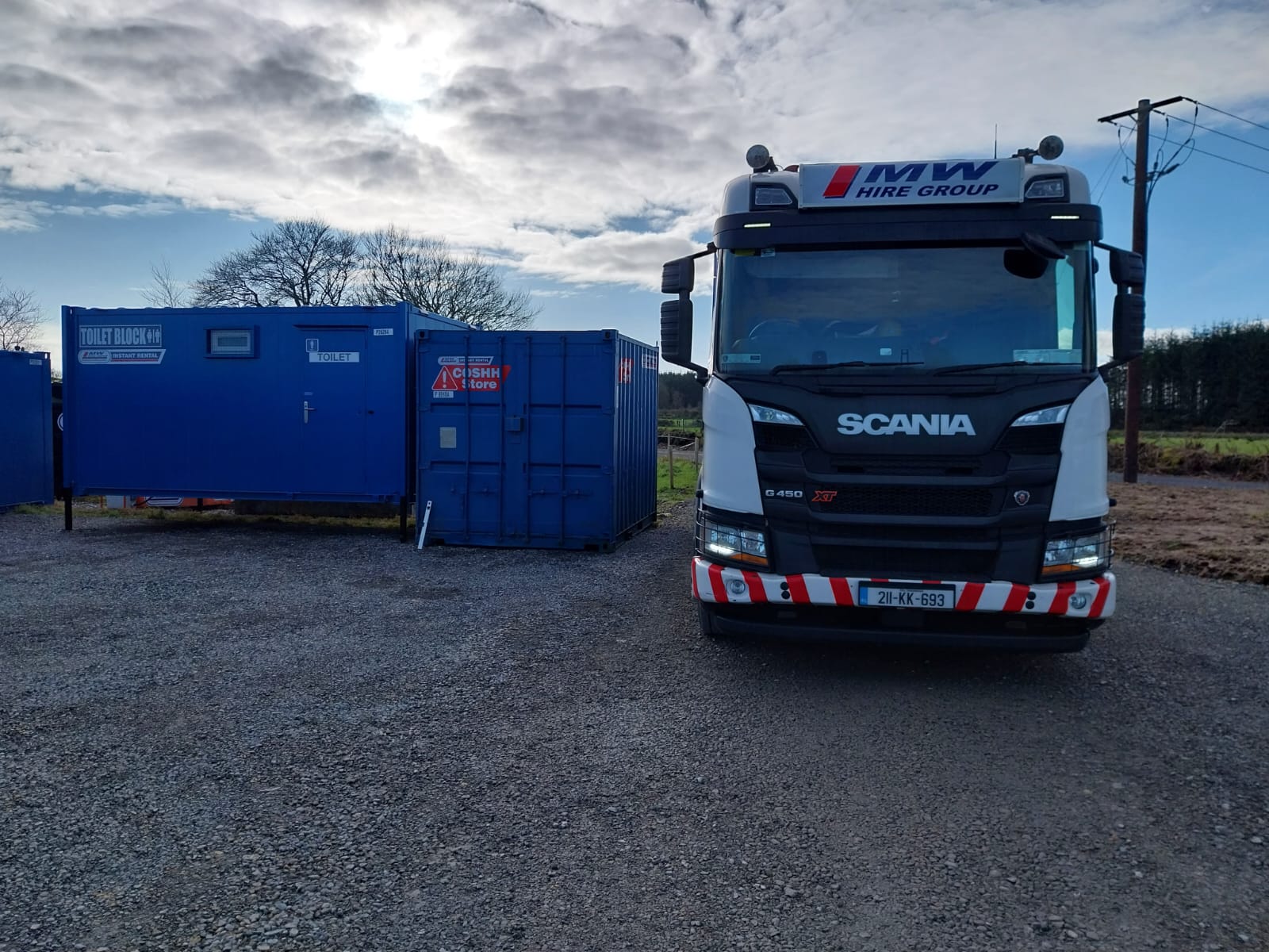 Compound set up on a windfarm for one of our customers 