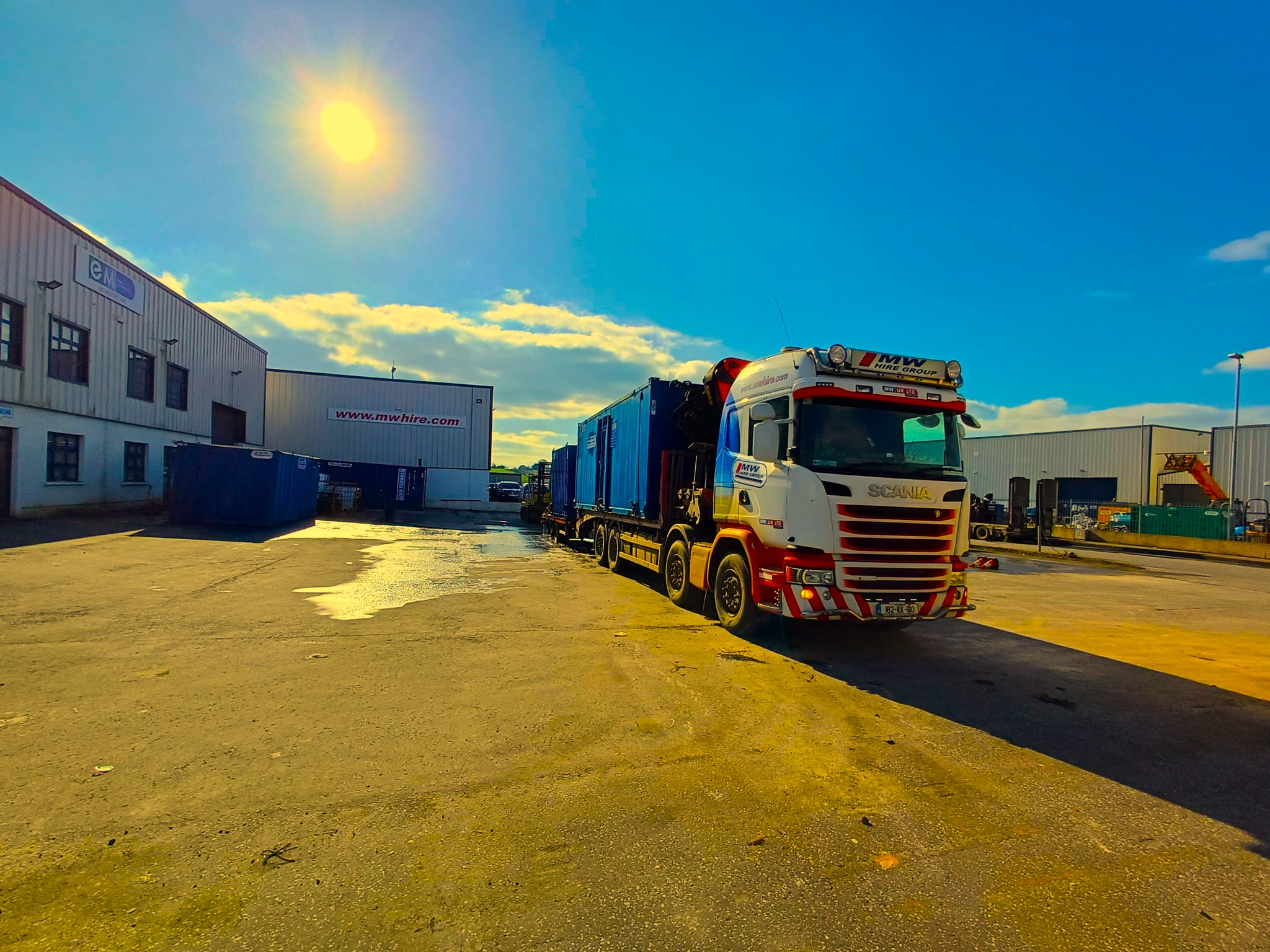 Drying Room and office being loaded to head to a site in Wexford 