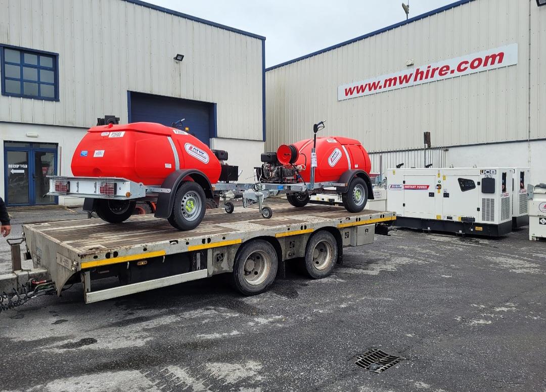Pair of new Mobile power washers sold to a customer in Kildare