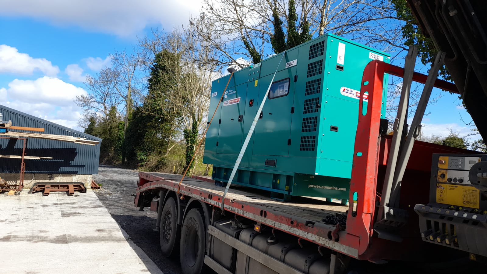 New Cummins 170KVA Generator delivered to site in Co. Mayo