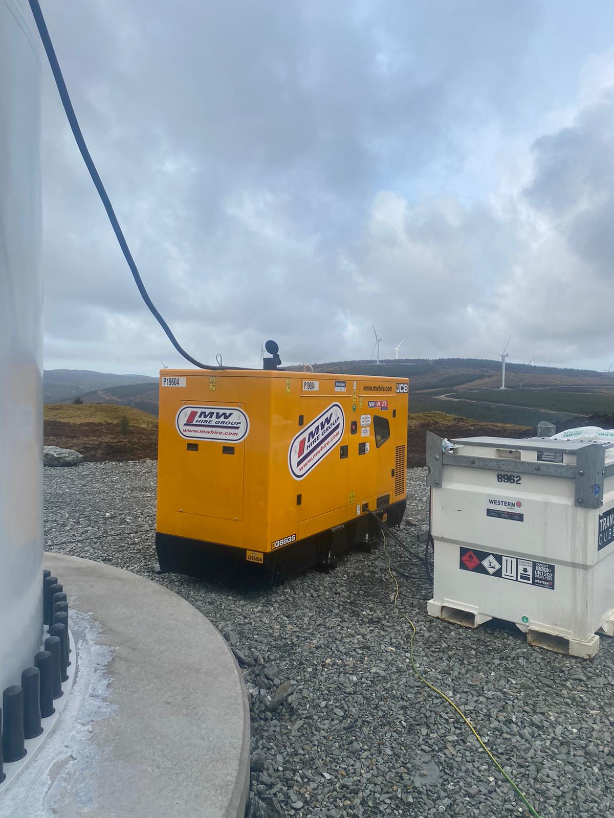 Some of our gear out on a windfarm job in Scotland