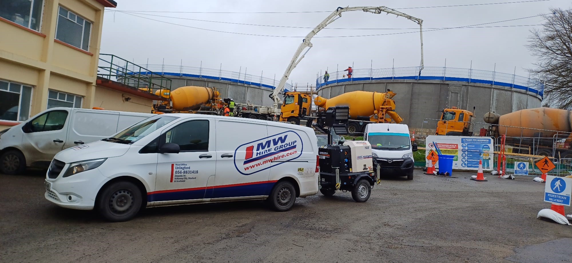 Tower light being delivered to a site in Wexford 