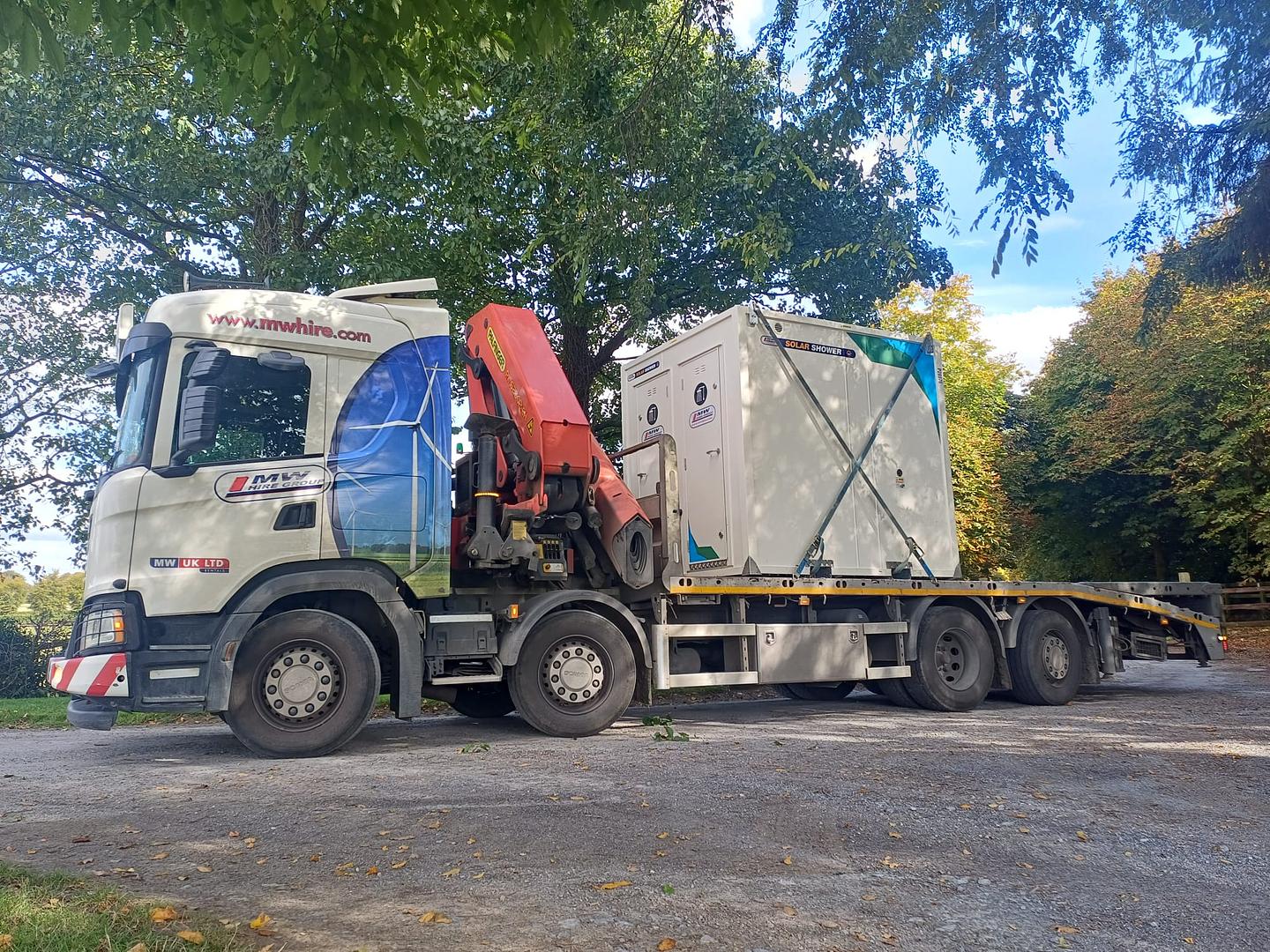 2 Bay solar shower delivered to site!
