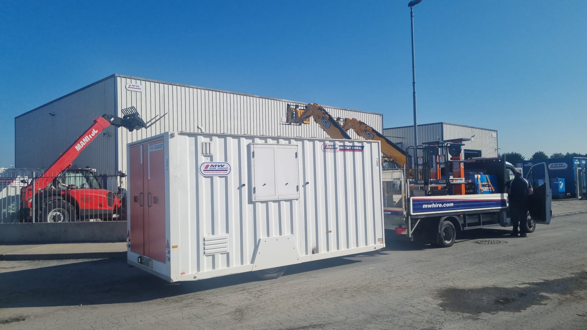 Welfare unit , 6 kva Gensets and some Eco Lifts heading out on Hire 