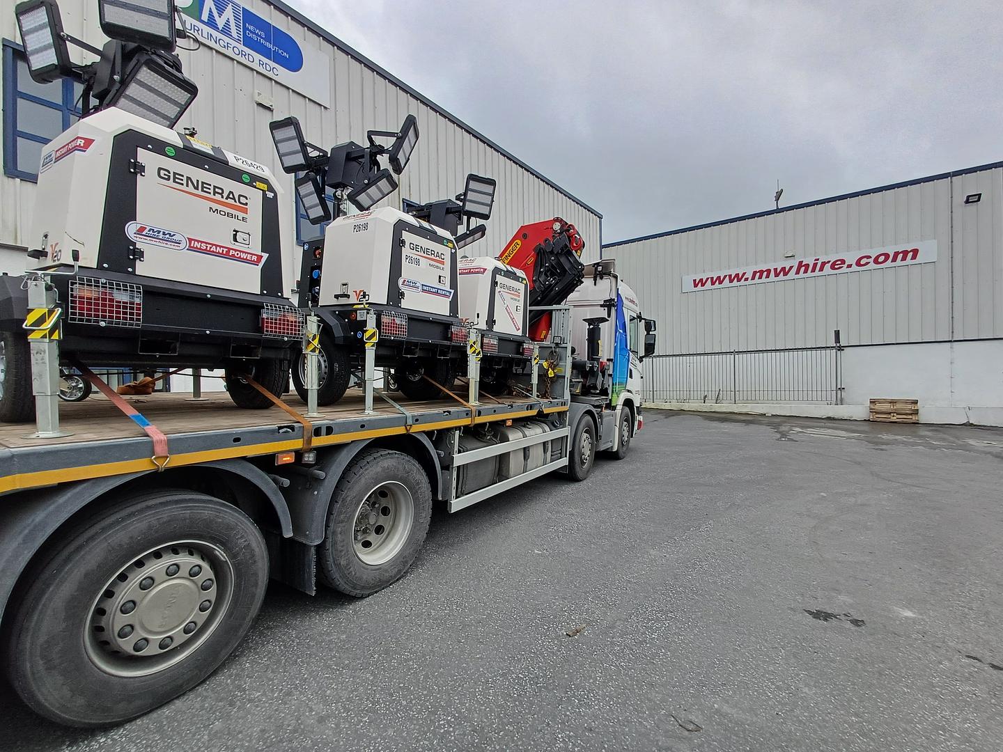Tower Lights being delivered for the Fleadh!