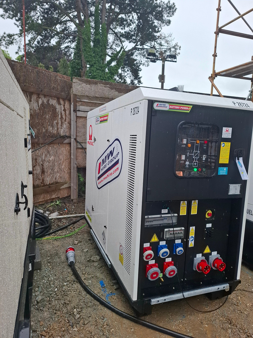 PRAMAC LX60/100 Battery Bank, 110 KVA Rental Spec set & 2000 Litre set up on site & commissioned....
