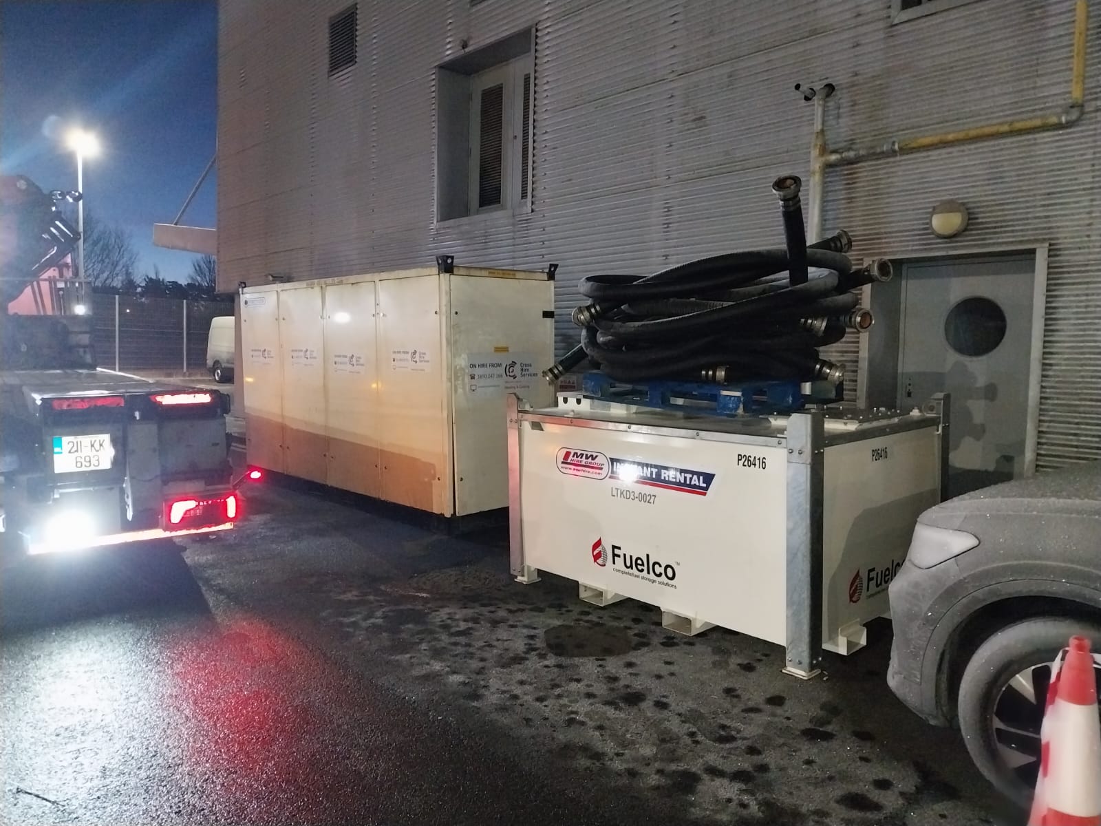 Diesal hot water boiler and Tank delivered to a customer in Naas