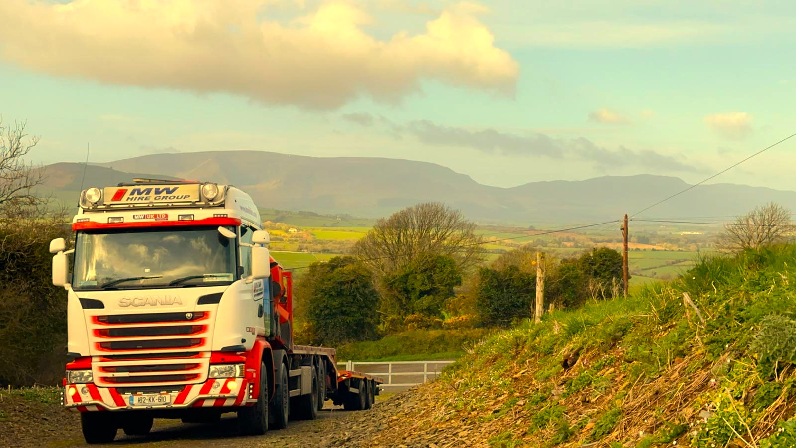 Our driver enroute a collection from a windfarm