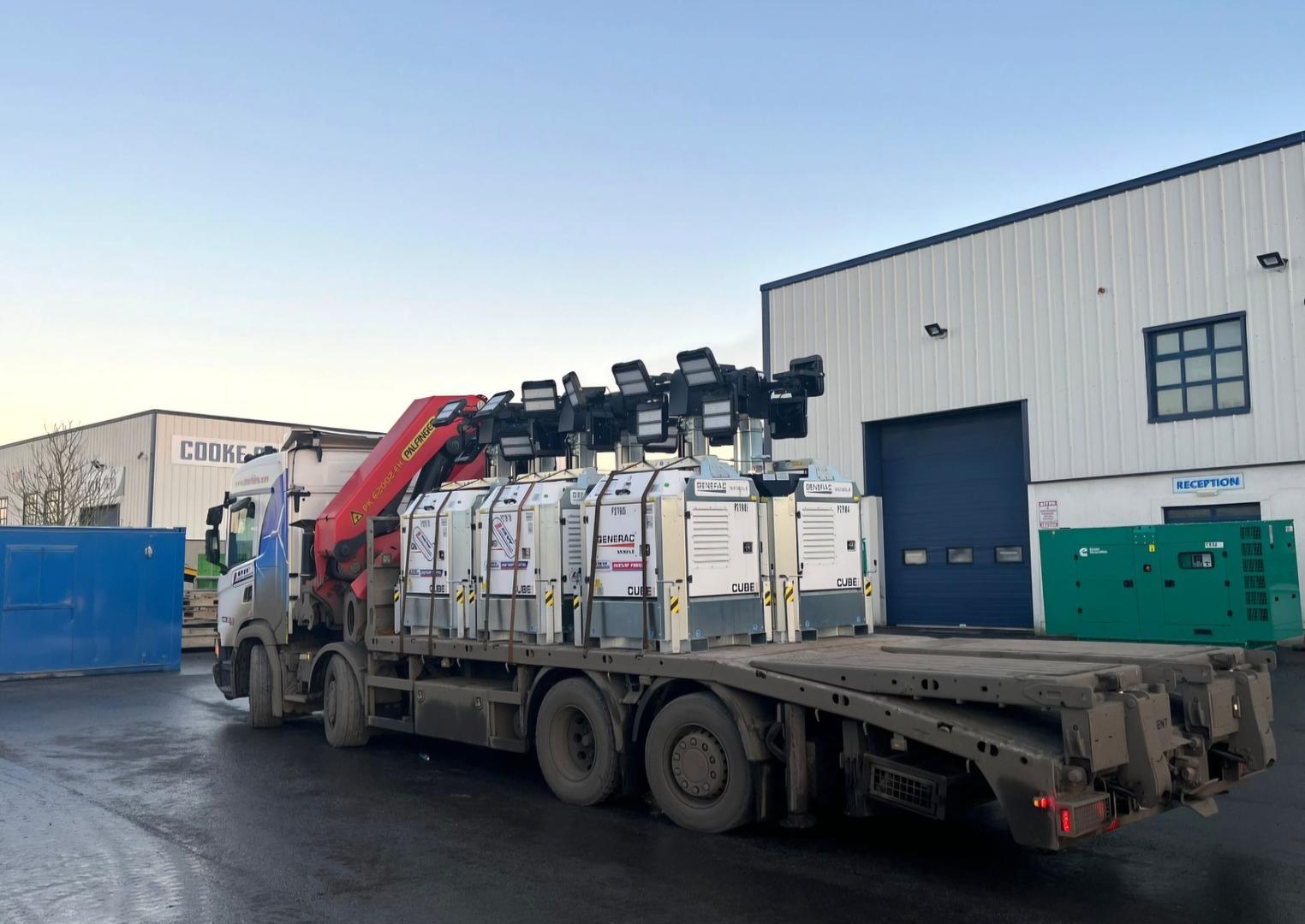 6 x new Generac Hybrid Lighting Towers SOLD . loaded for delivery