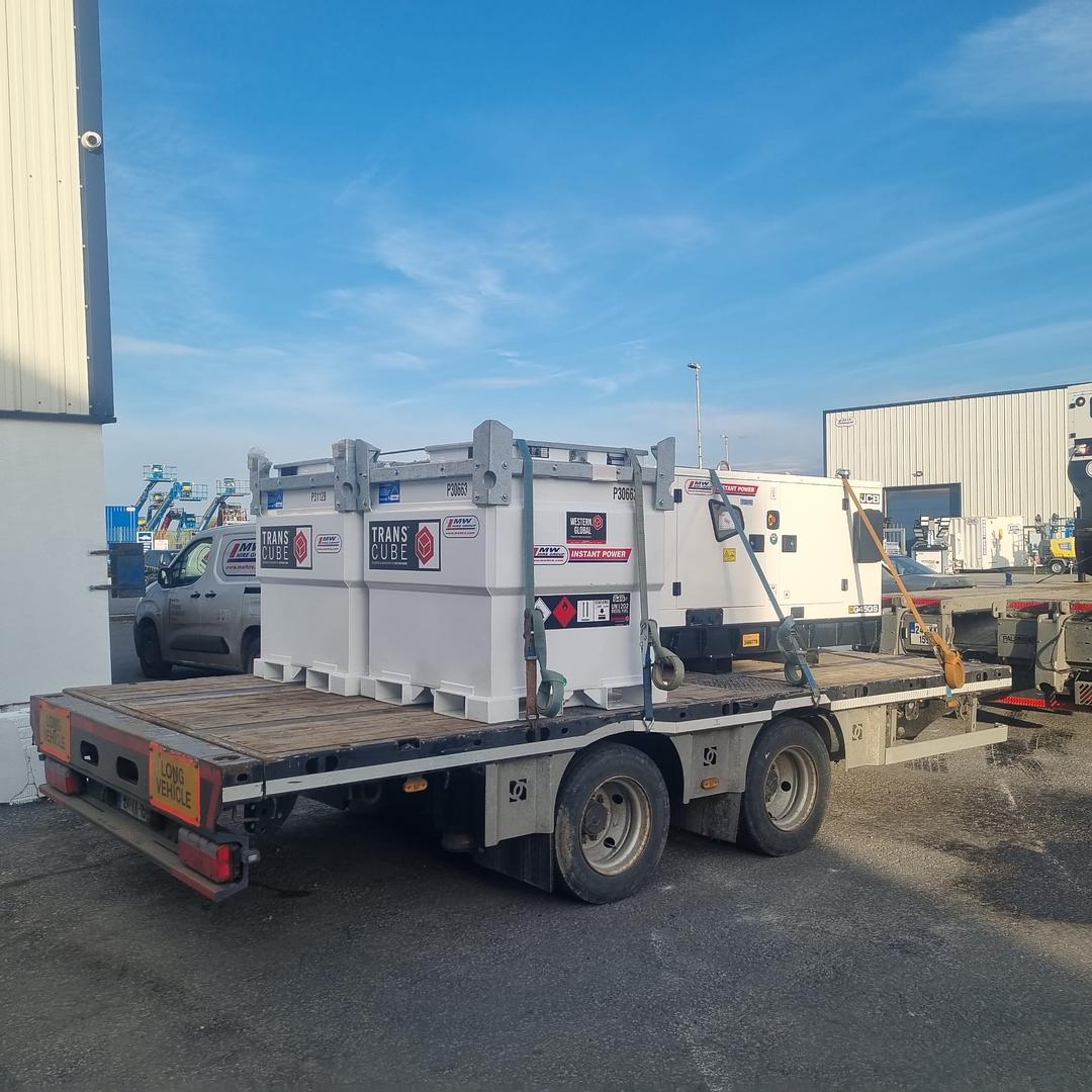 2 x Western Fuel tanks & a new JCB 45 KVA SOLD ..  heading away to our customer in Dublin