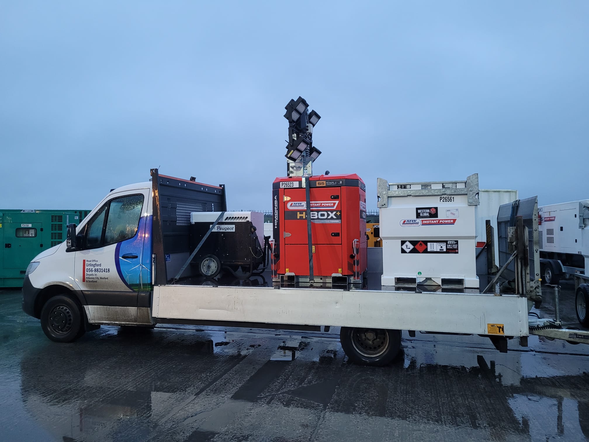 Himoinsa lighting tower and 1000ltr Fuel Tank being delivered to our Customer 