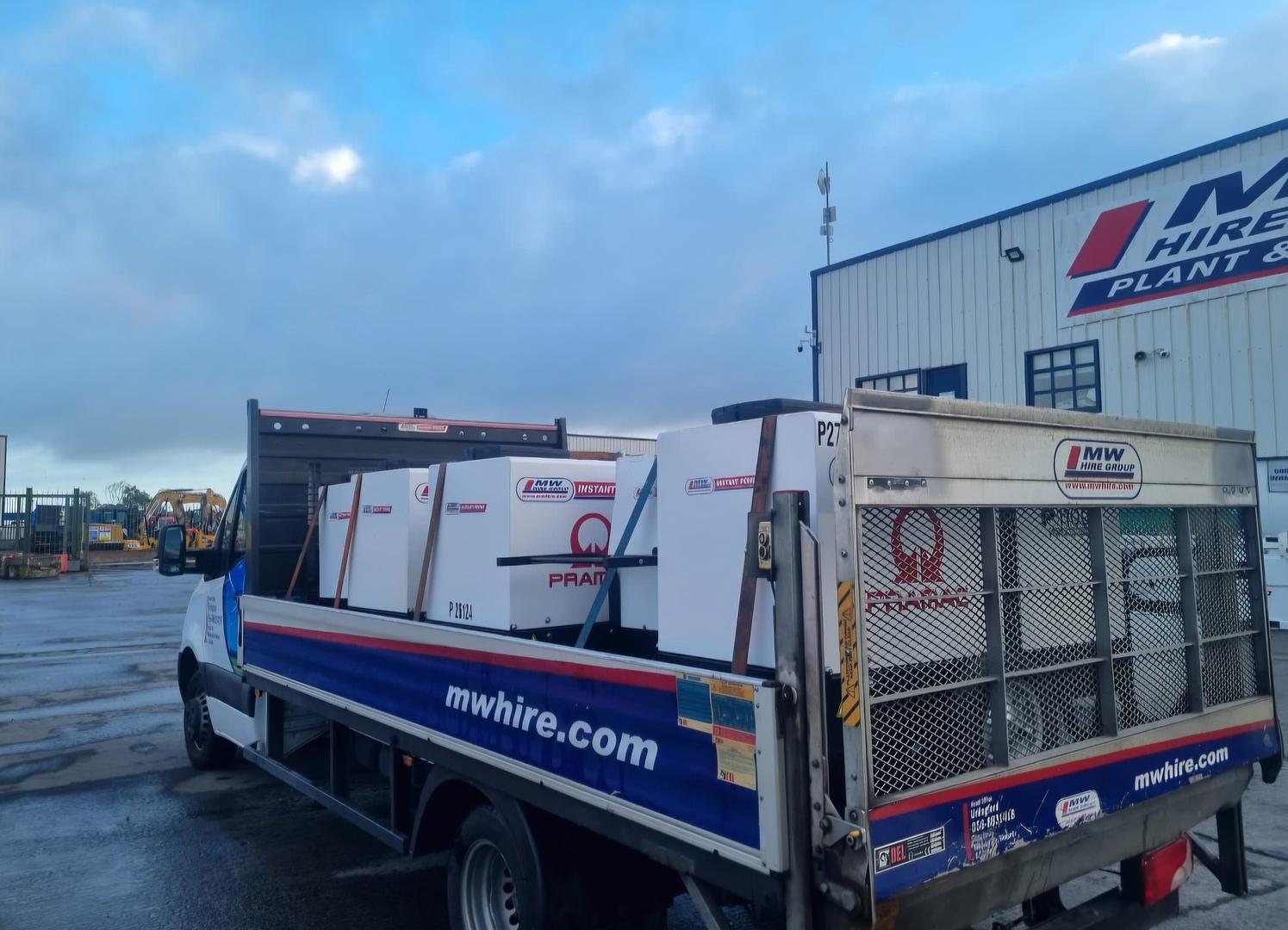 5 x new Pramac 10 kva Generators sold to a Construction company in Dublin 
