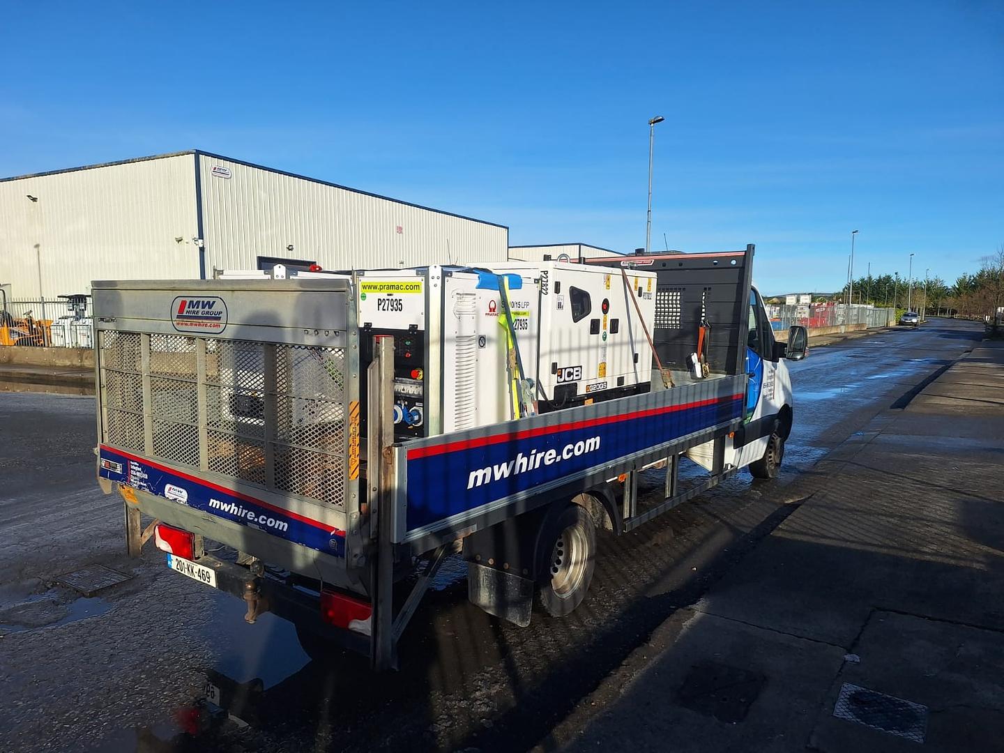 2 x Pramac 10/15 Battery banks & demo JCB 20 KVA 