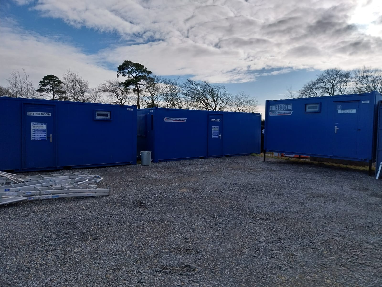 Compound set up on a windfarm for one of our customers 