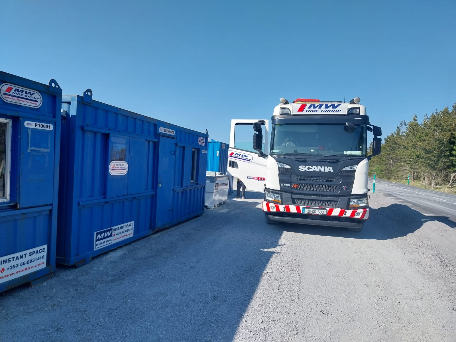 Compound set up on a windfarm in Mayo 