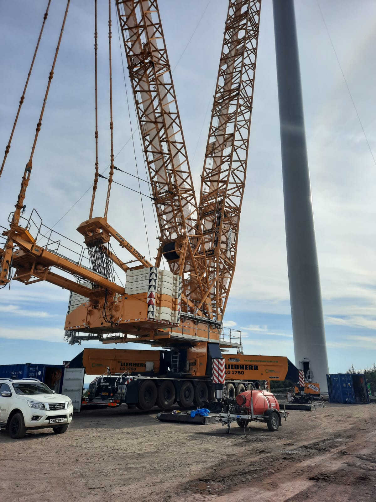 Some of our gear out on a windfarm job in Scotland