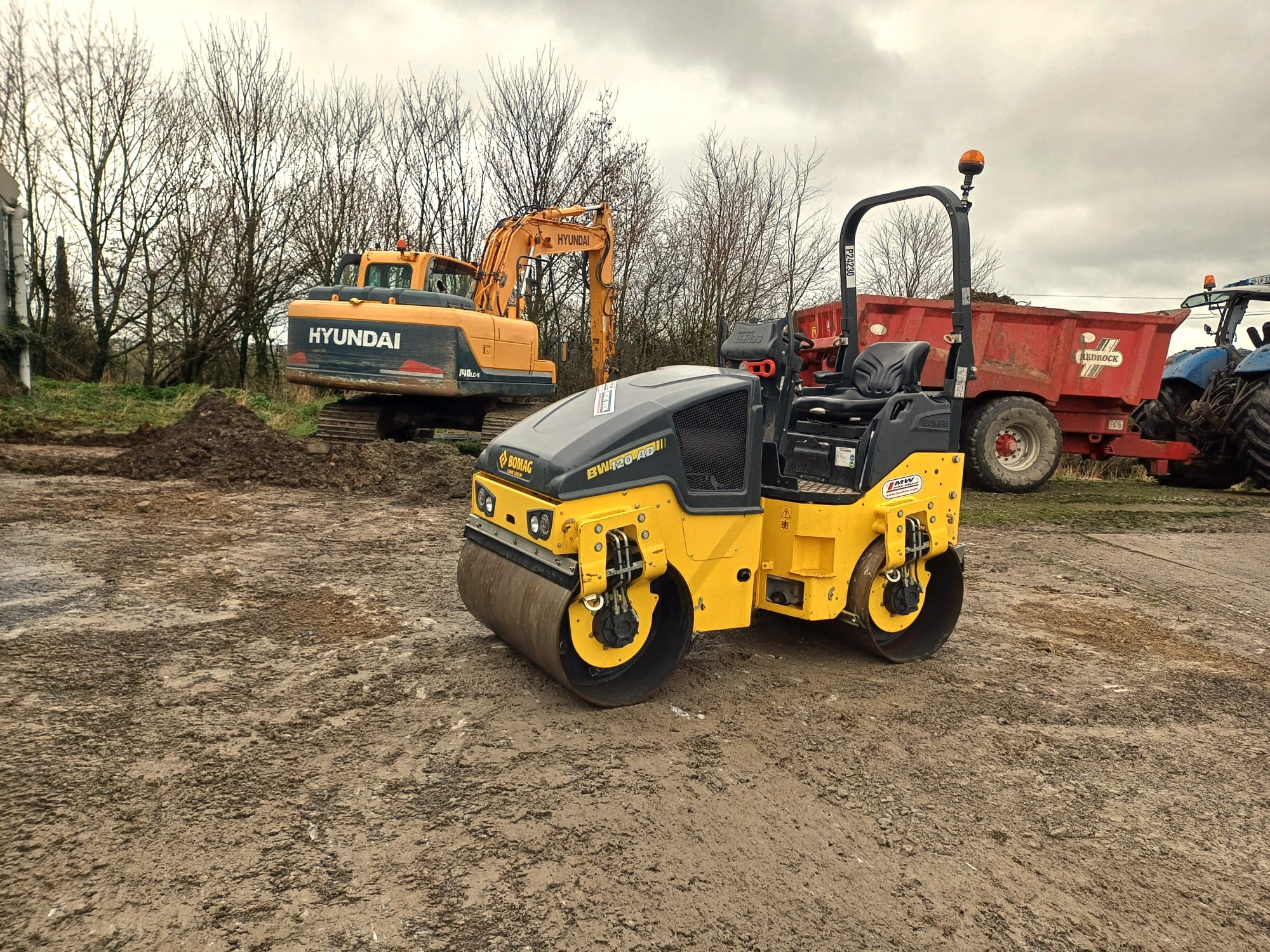 Bomag 120AD Roller out on hire from our kilkenny depot 