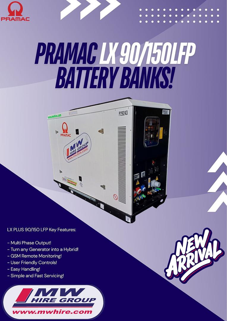 Our new arrival!! Pramac Battery Bank!! Lx 90/150!