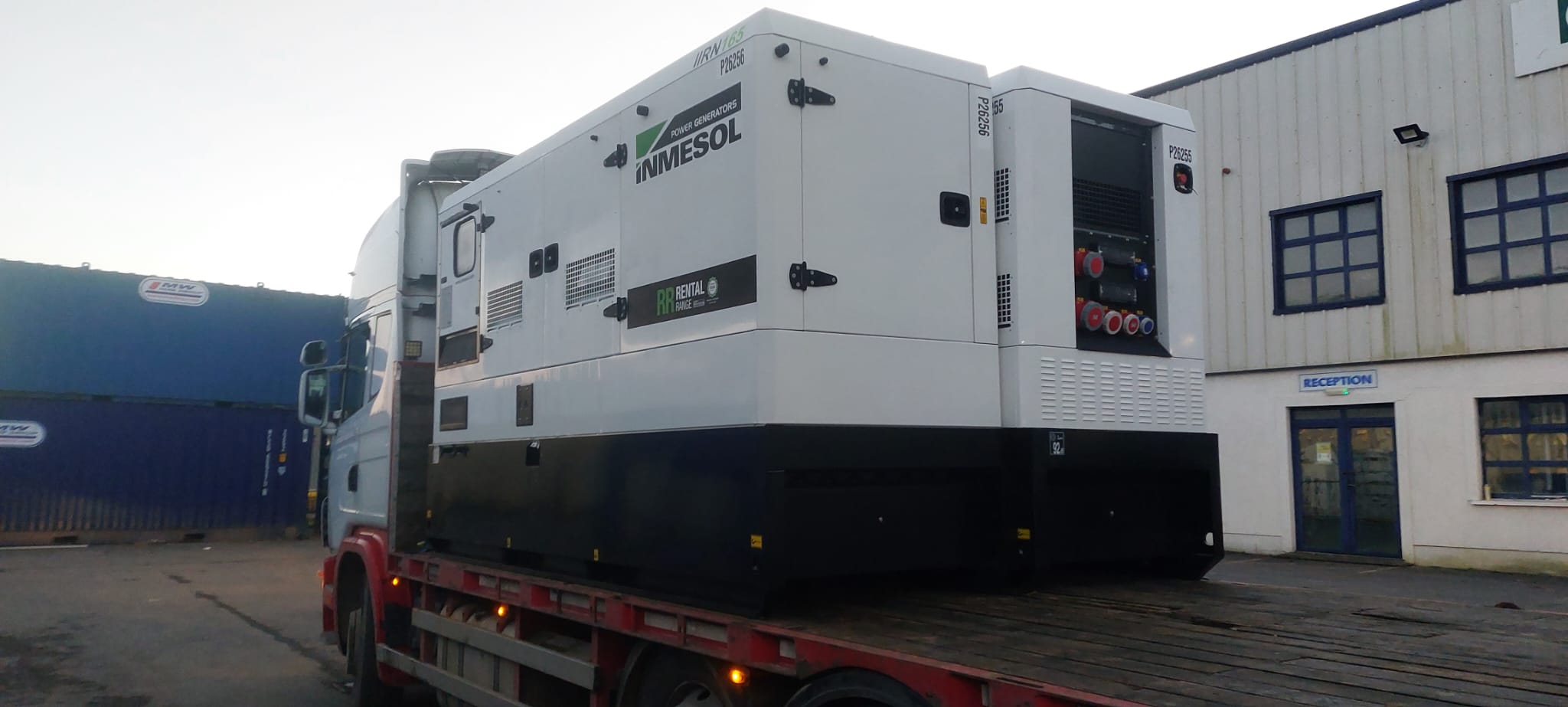 SOLD... Pair of rental spec Inmesol generators being collected by the customer