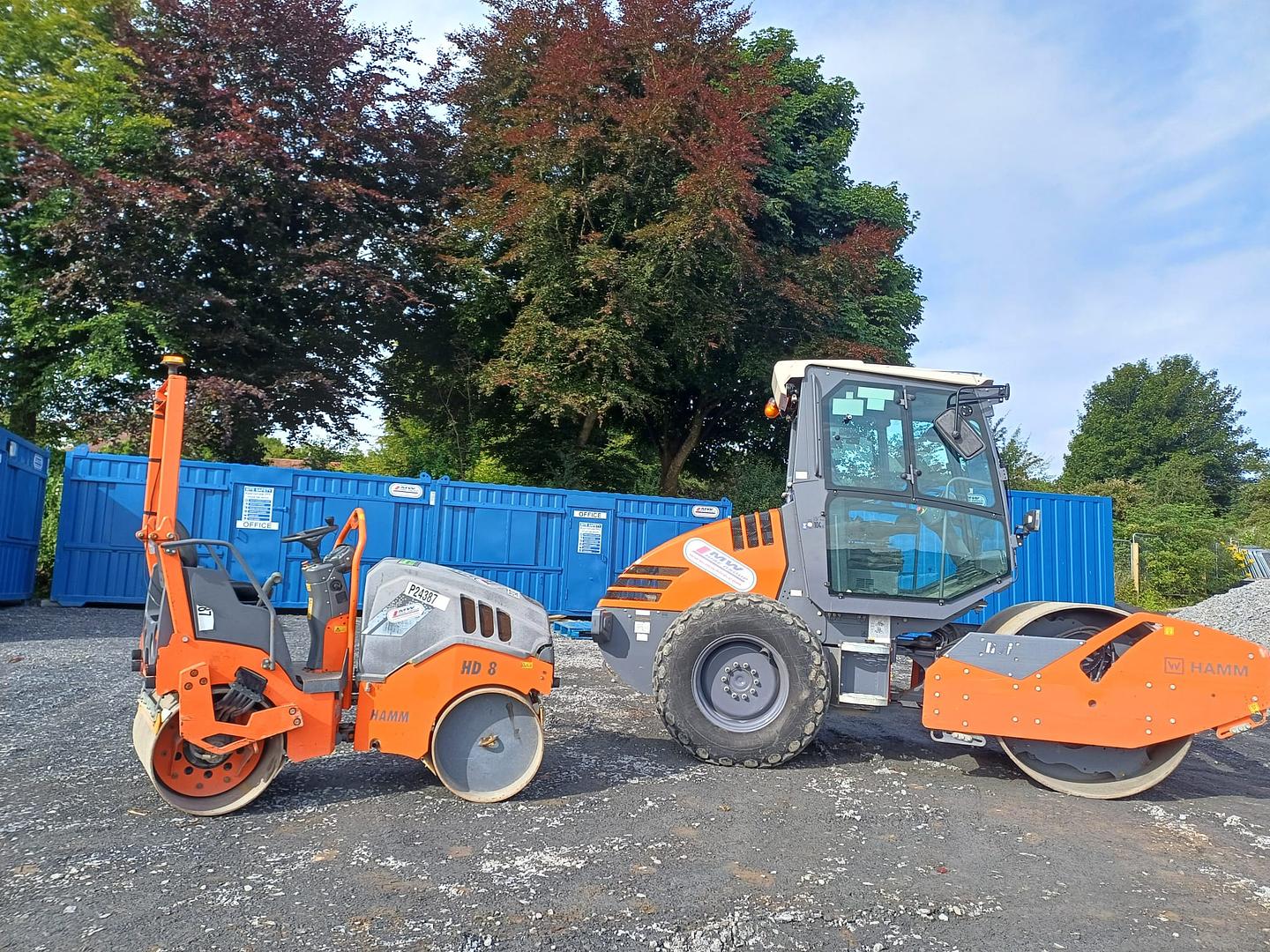 Hamm H7i Roller and Hamm 8vv Roller delivered for rental job!
