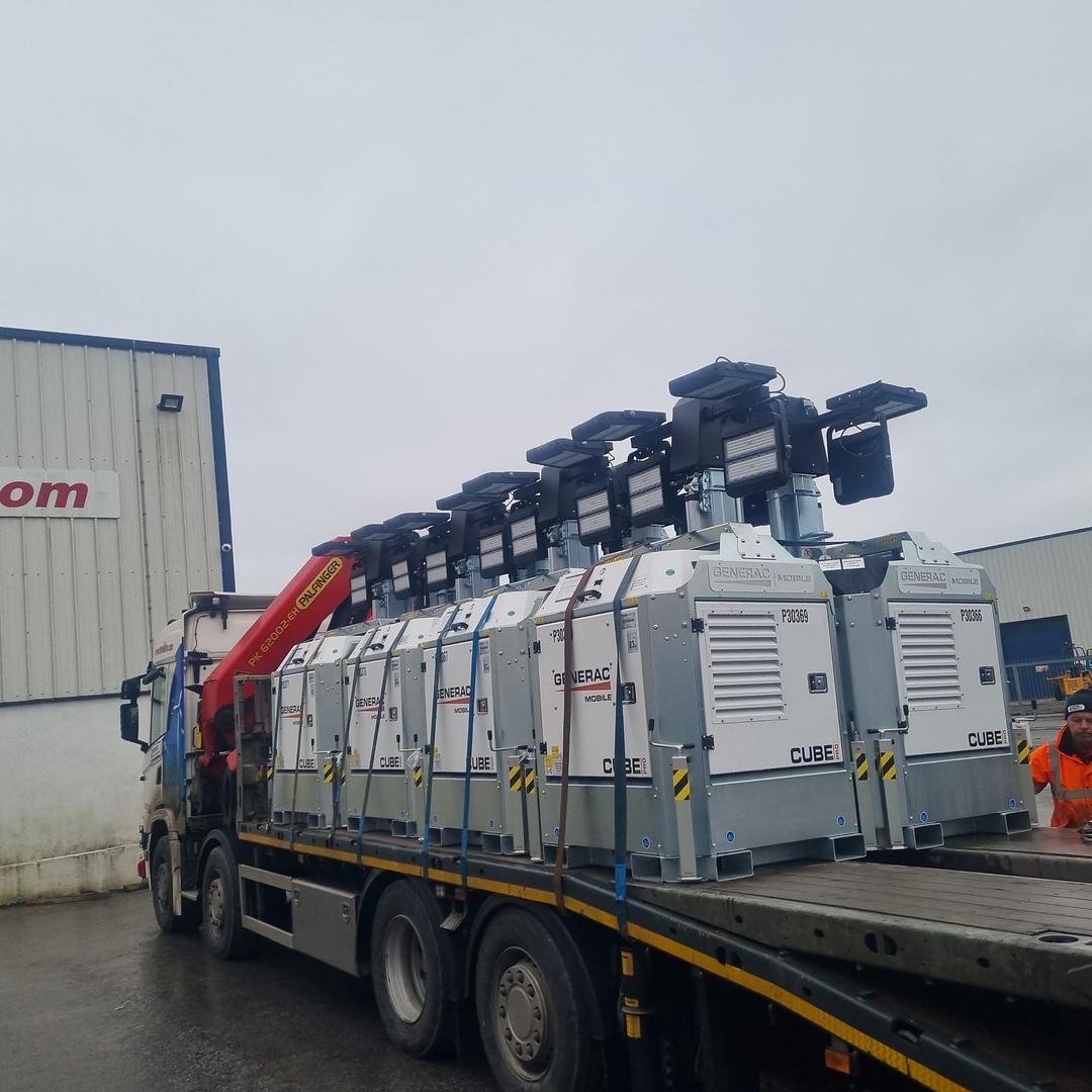 8 x new Cube Hybrid Generac Lighting towers SOLD - heading to a construction company in Dublin