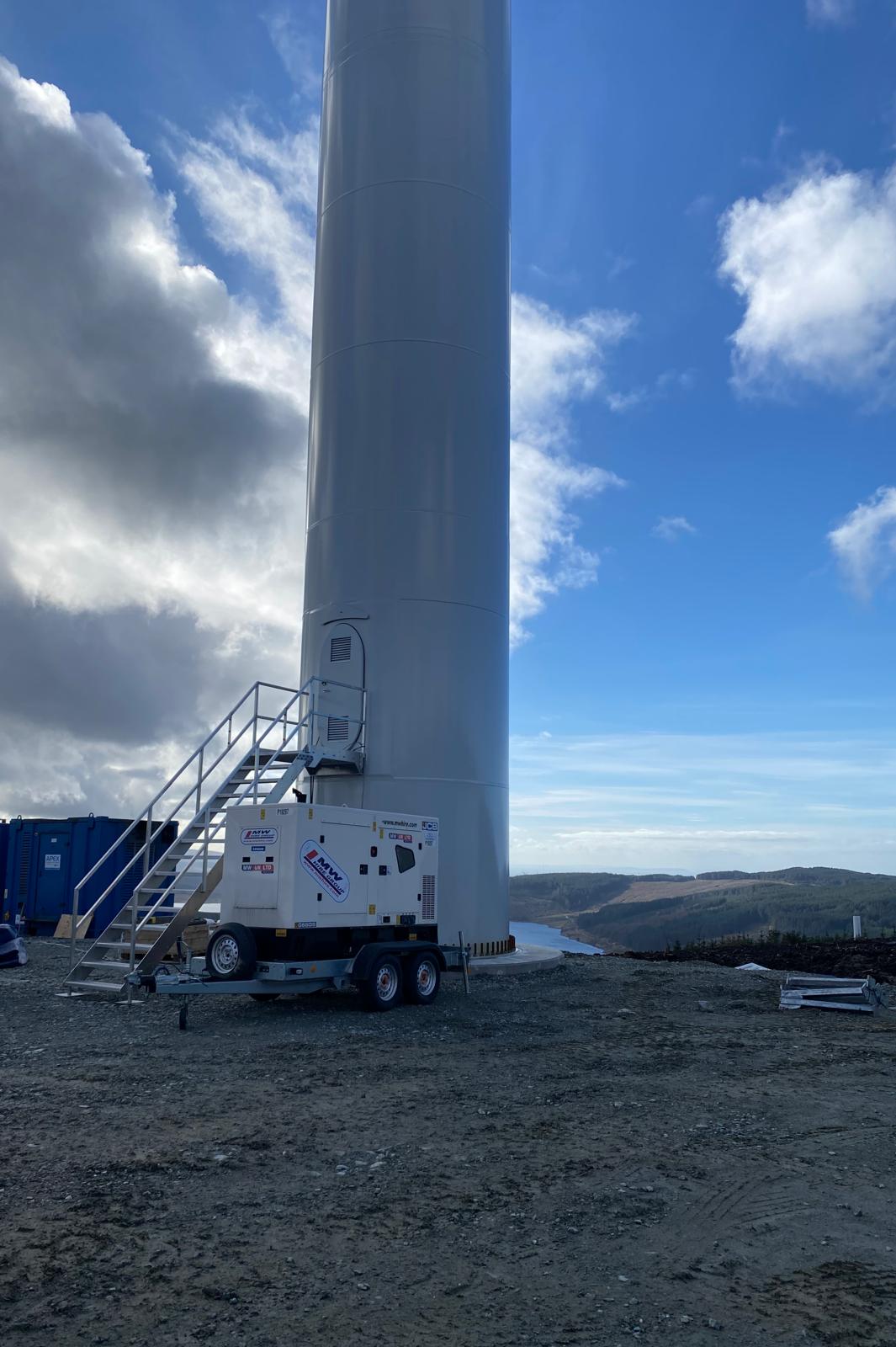 Some of our gear out on a windfarm job in Scotland