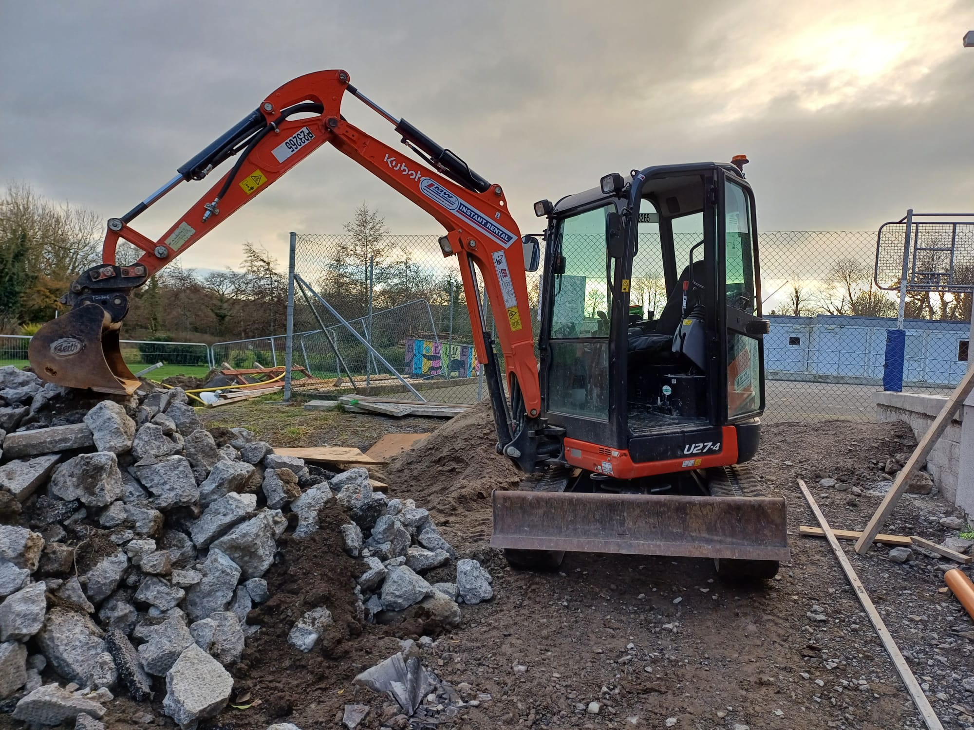 Kubota 2.7T Digger out on hire from our Kilkenny depot