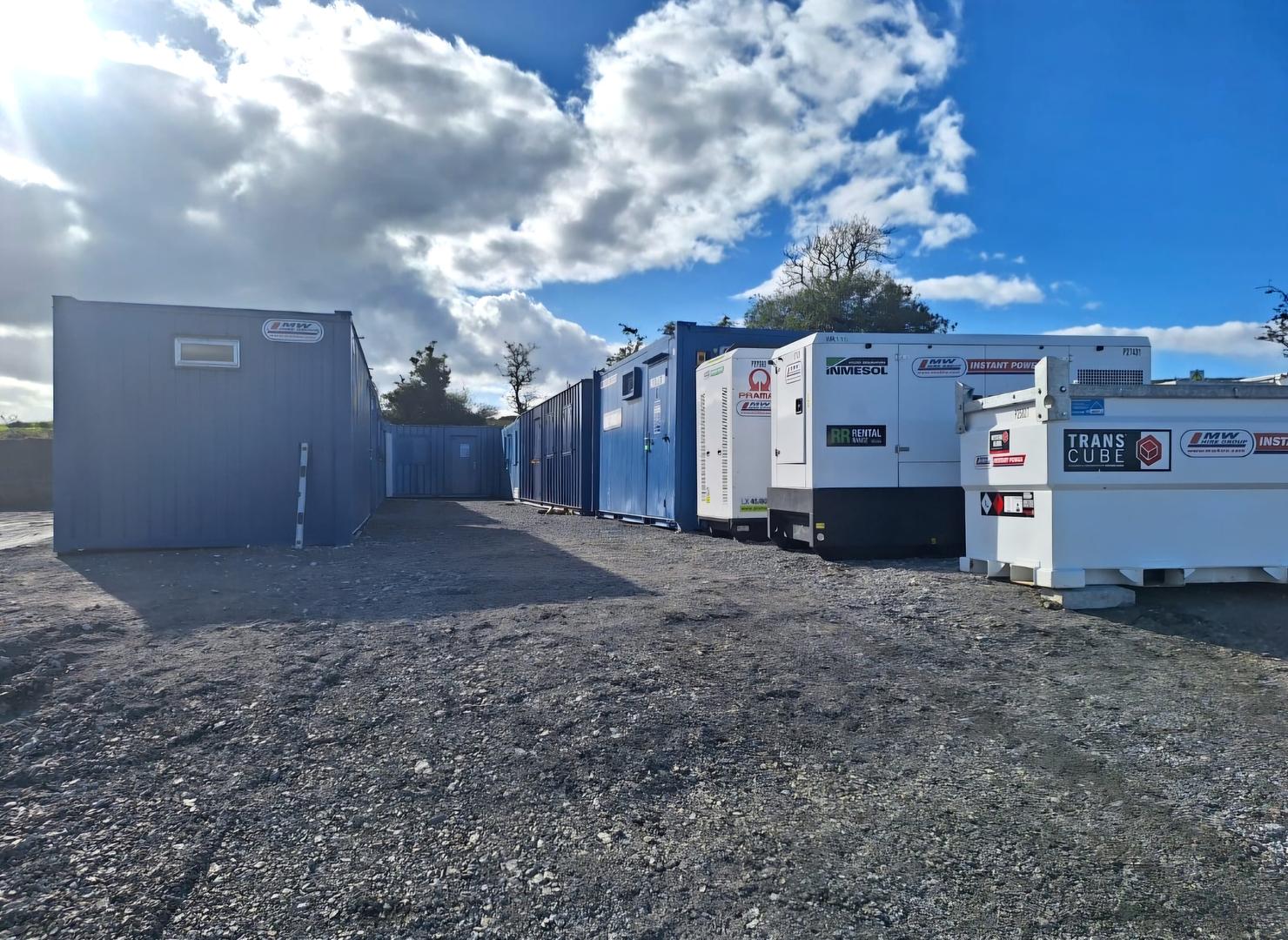 Compound set up on site - powered by a new battery pack - Pramac LX45/80.