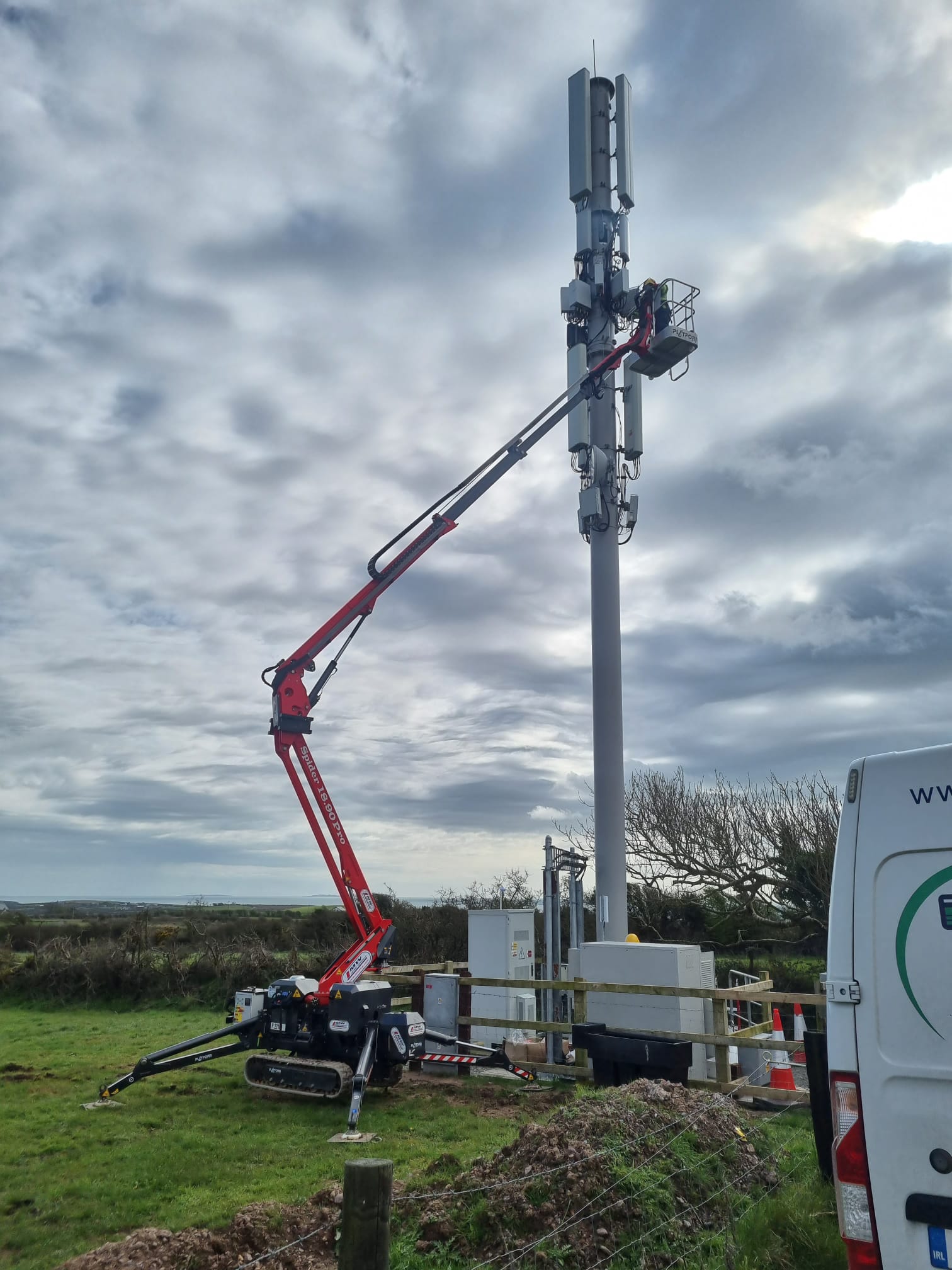Spider Lift out on site in Wexford