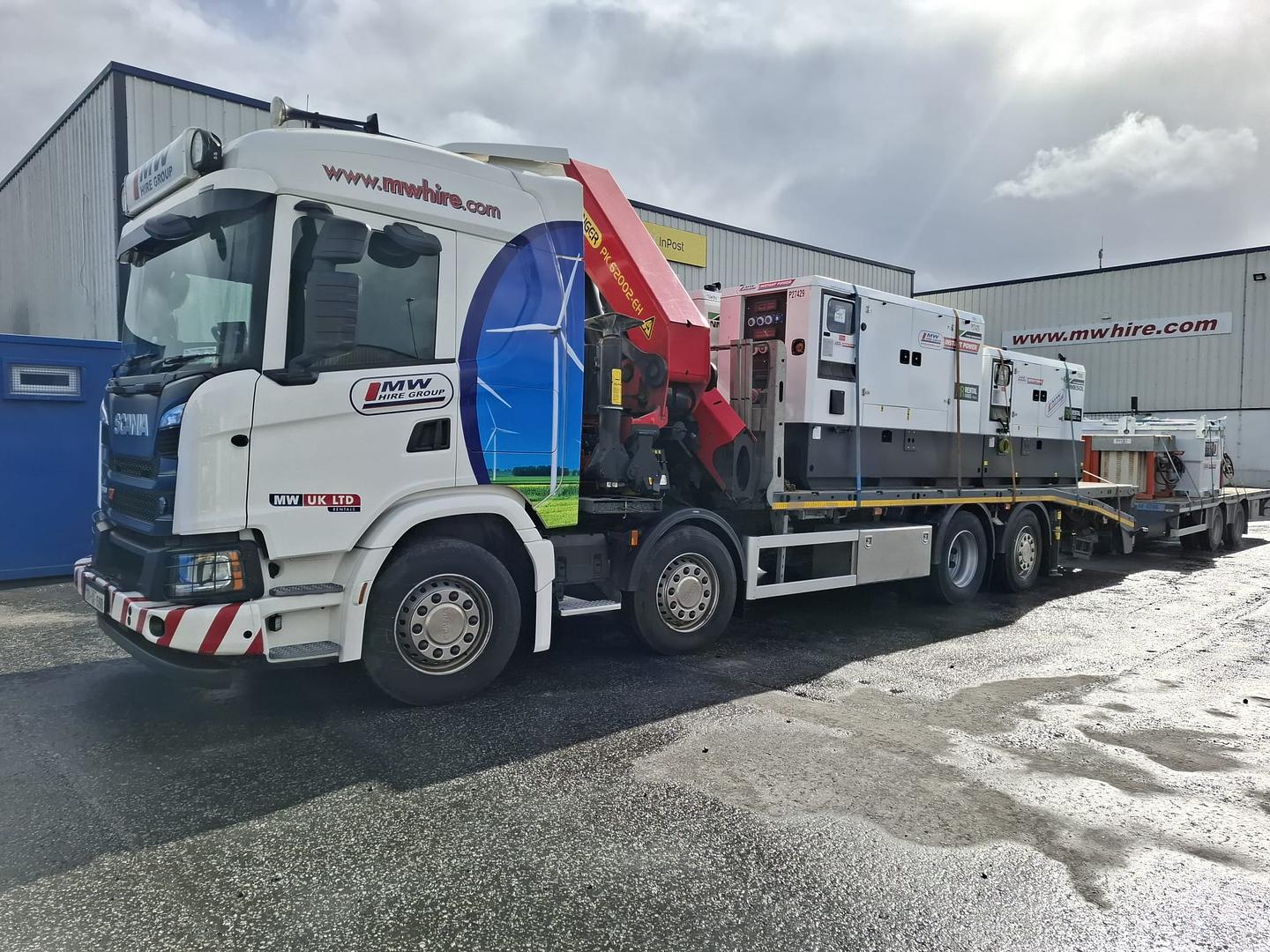 Full load of Generators, Transformers and Cables all heading on hire to a local wind farm 🍃