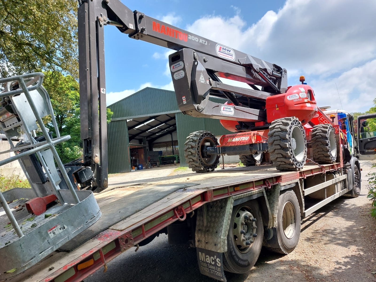 Manitou 20 meter boom lift out for Hire