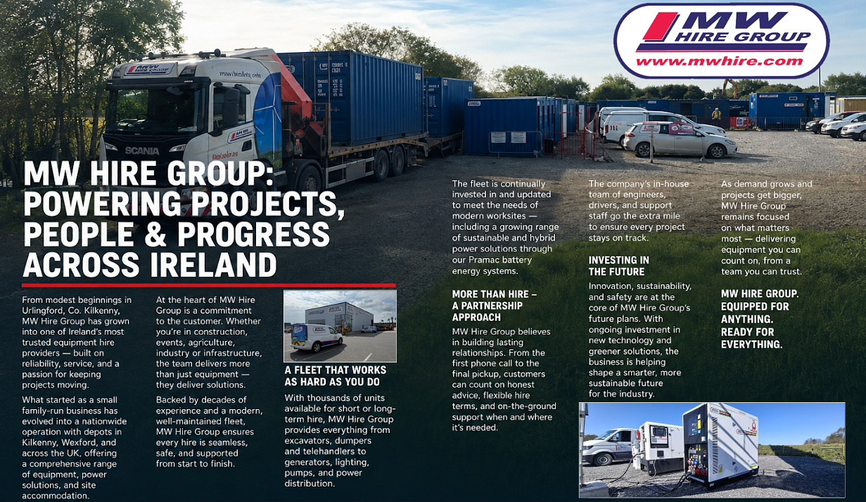 MW Hire Group: Powering Projects, People & Progress Across Ireland