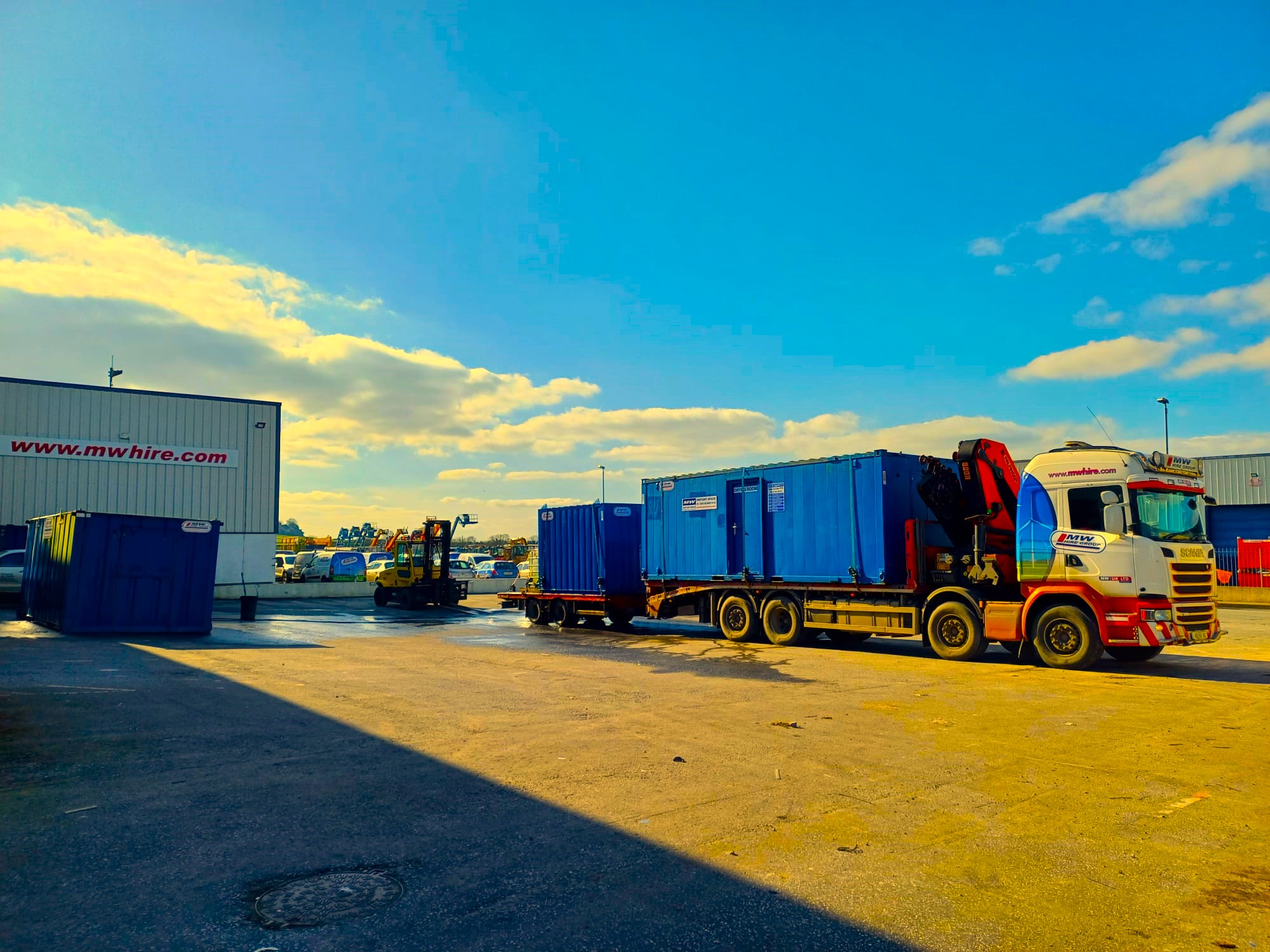 Drying Room and office being loaded to head to a site in Wexford 