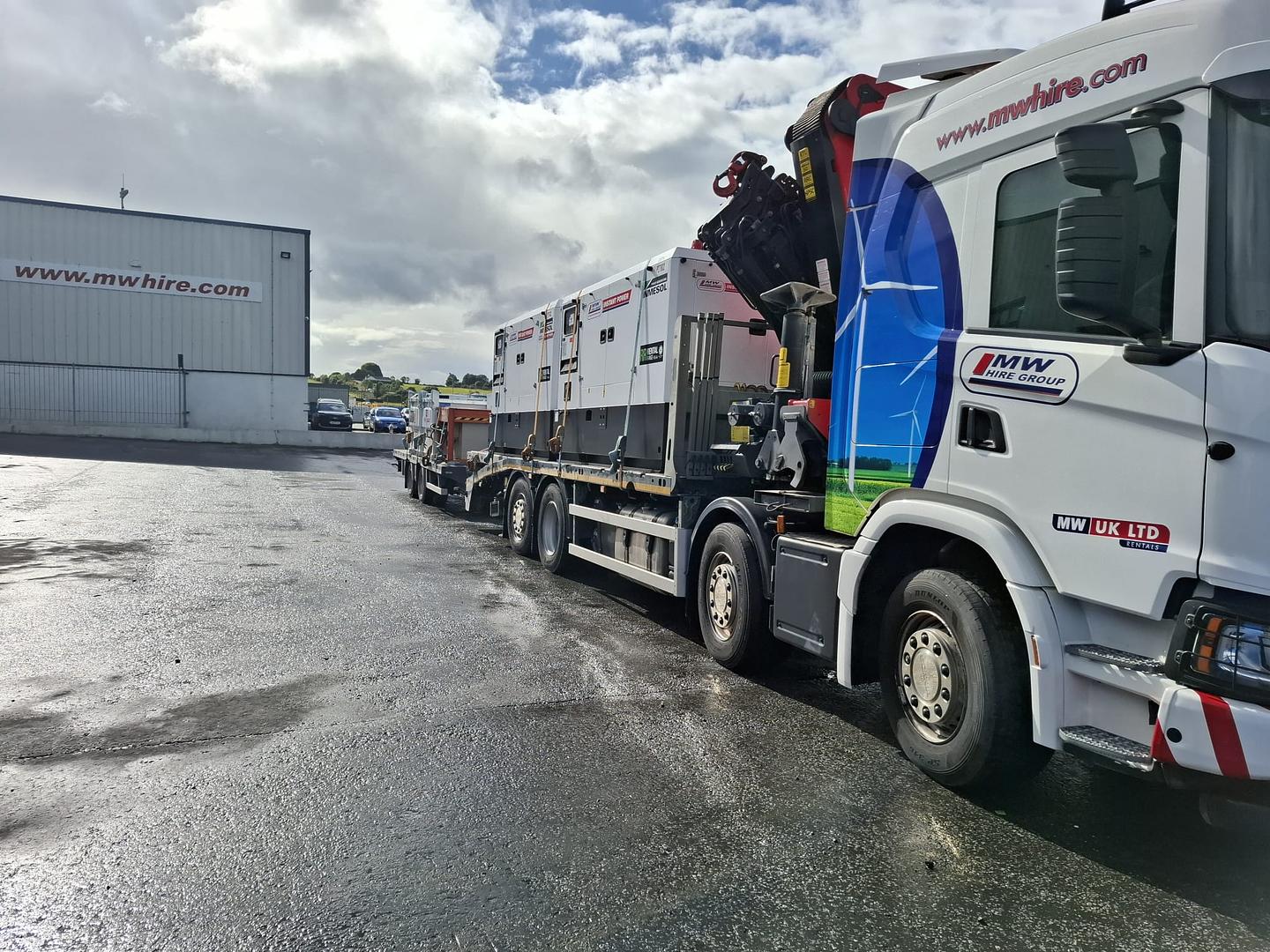 Full load of Generators, Transformers and Cables all heading on hire to a local wind farm 🍃