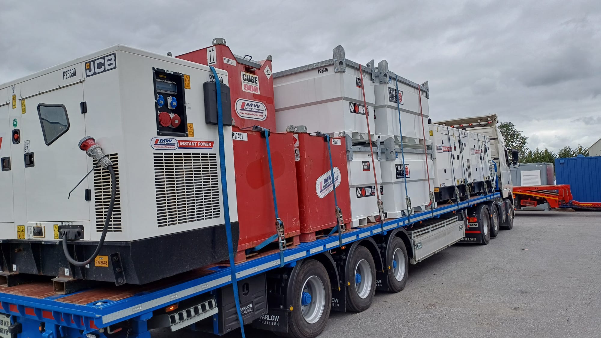 Fully loaded Generators and Fuel Tanks out for delivery ex Urlingford 