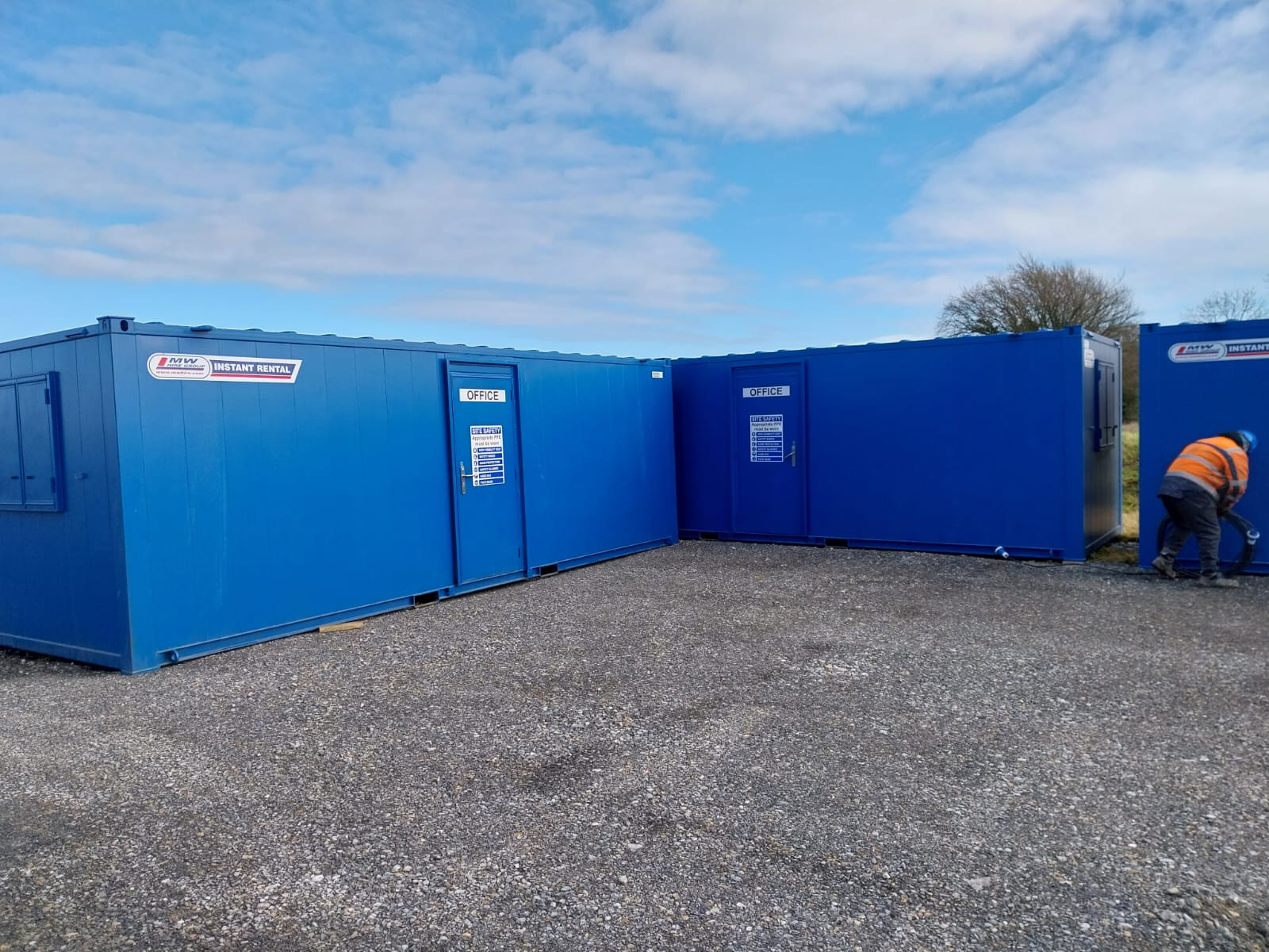 Compound set up on a windfarm for one of our customers 