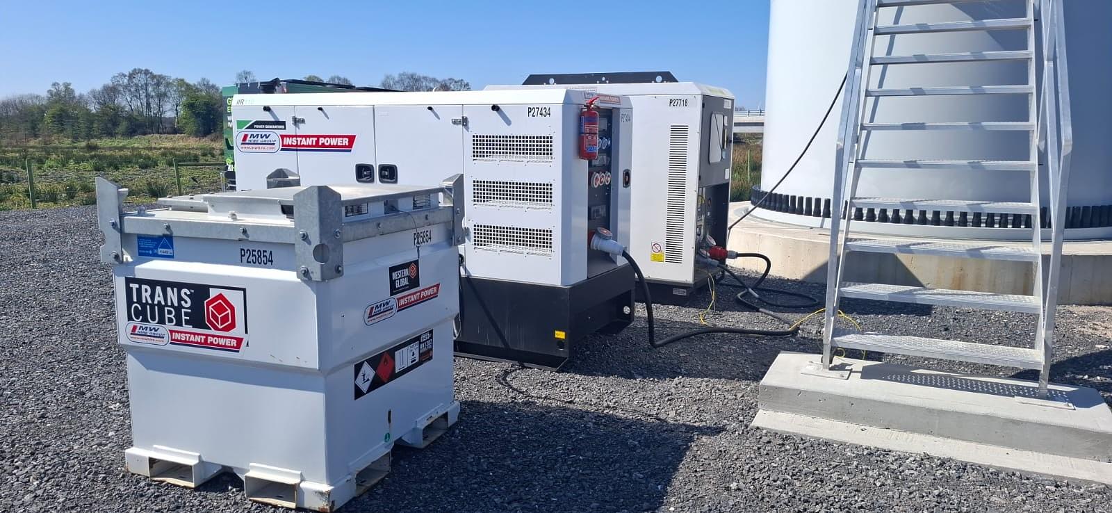 Pramac 60/100 Battery bank backed up with a 110kva rental spec Generator