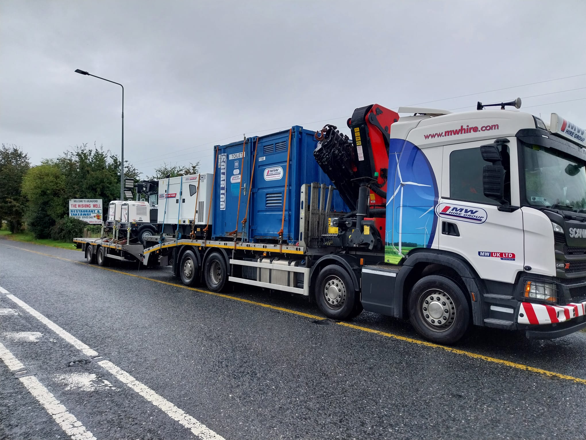 Solar Loo’s , Generator and tower lights heading to a rental project 